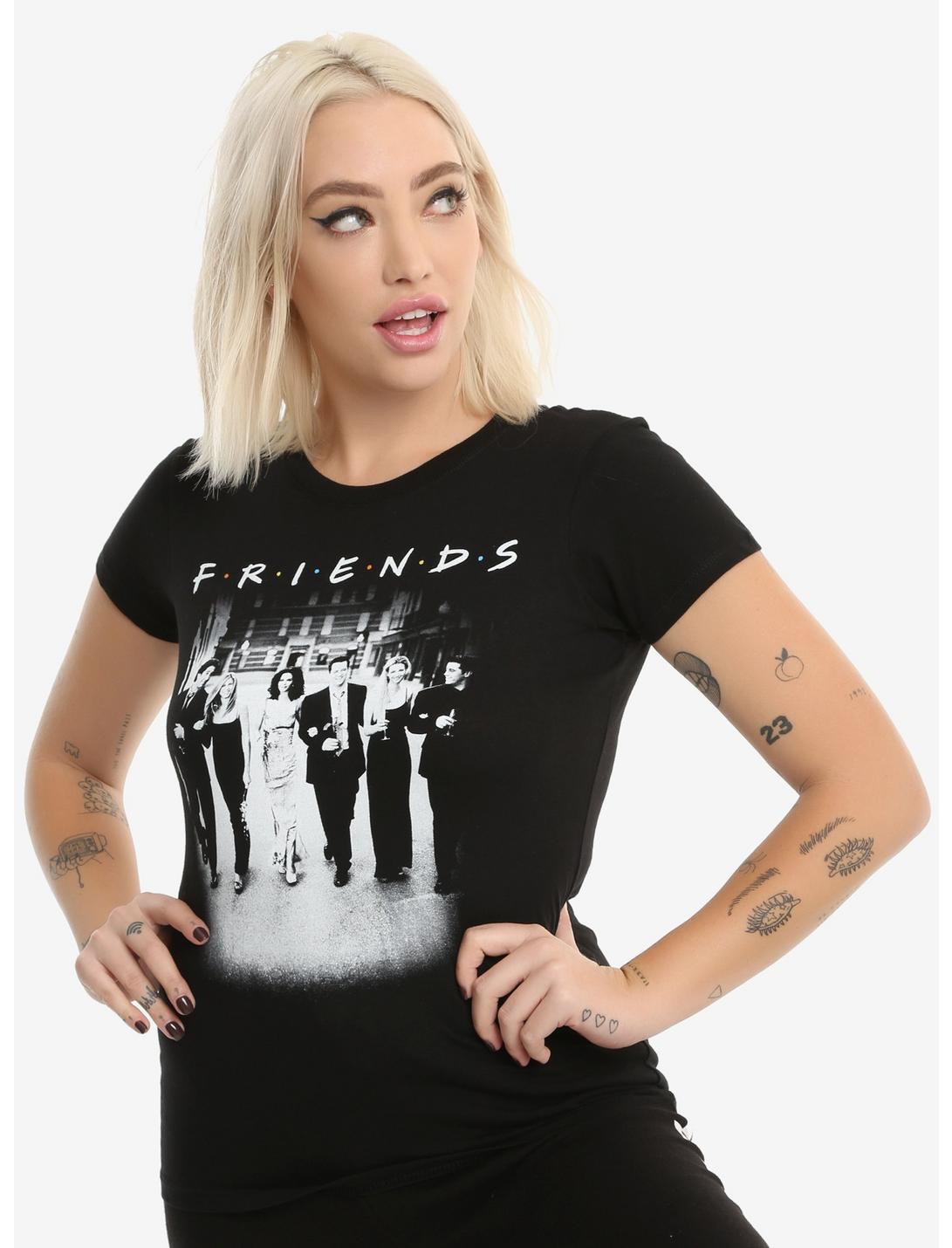 Friends Group Photo Girls T-Shirt, BLACK, hi-res