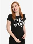 Almost Famous It's All Happening Girls T-Shirt, BLACK, hi-res