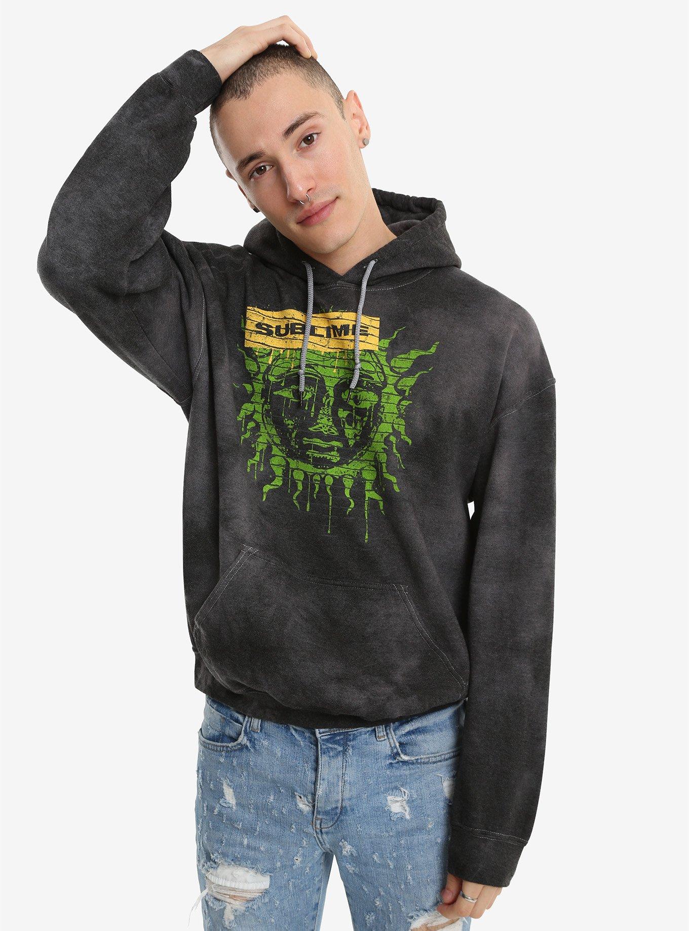 Sublime Graffiti Sun Logo wash Hoodie, BLACK, hi-res