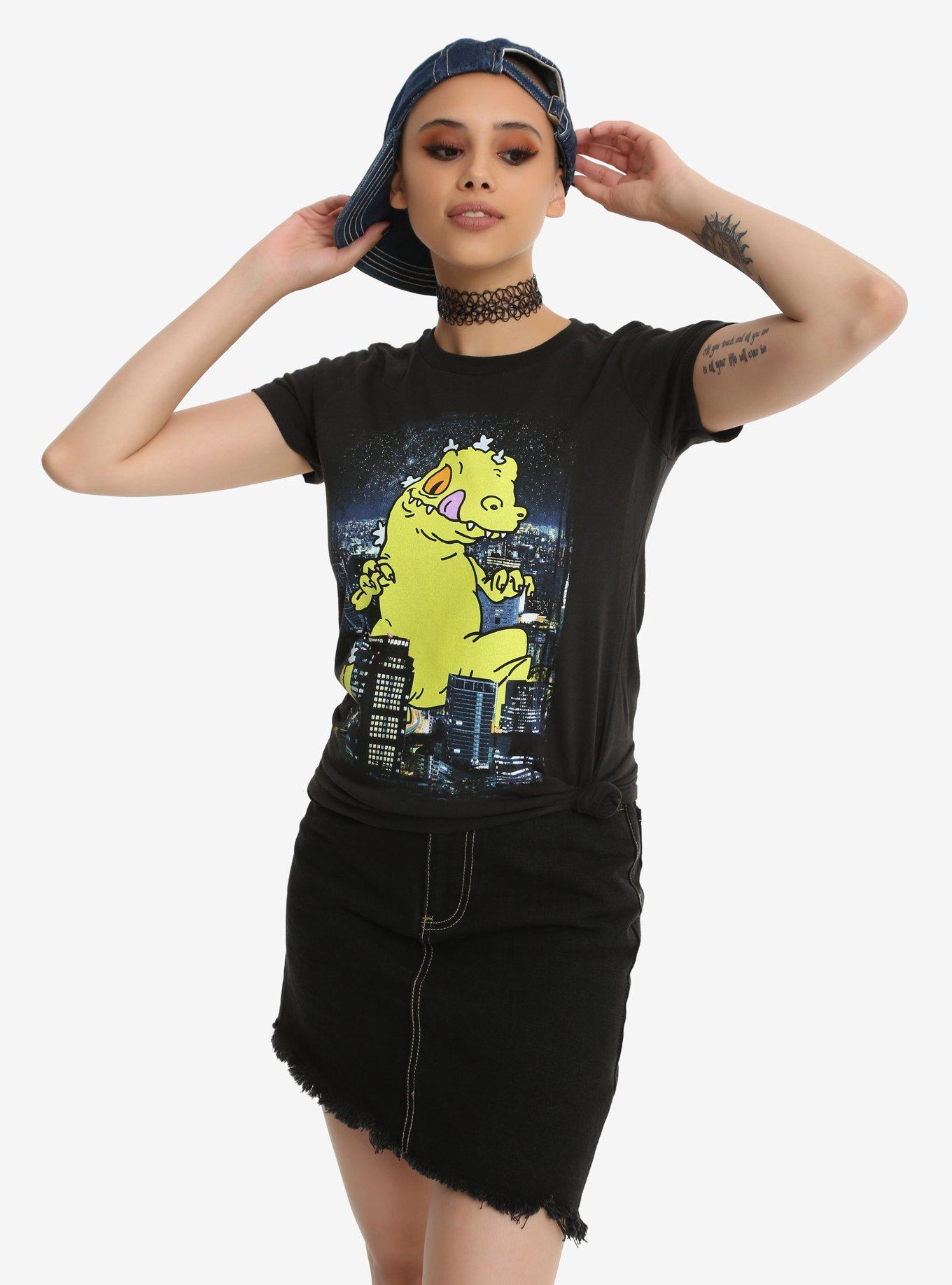 Rugrats Reptar City Girls T-Shirt, BLACK, hi-res