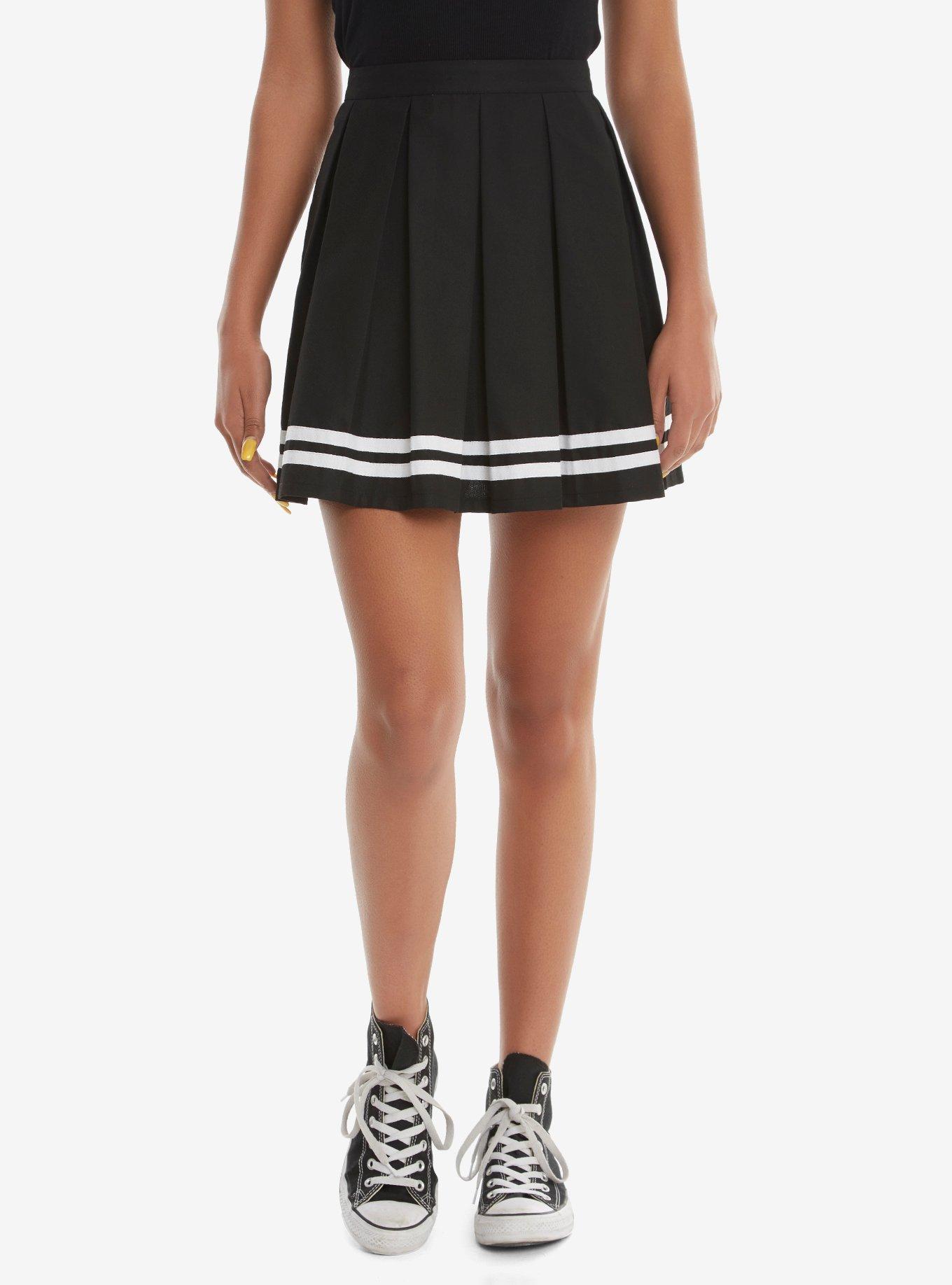 Black Pleated Cheer Skirt | Hot Topic