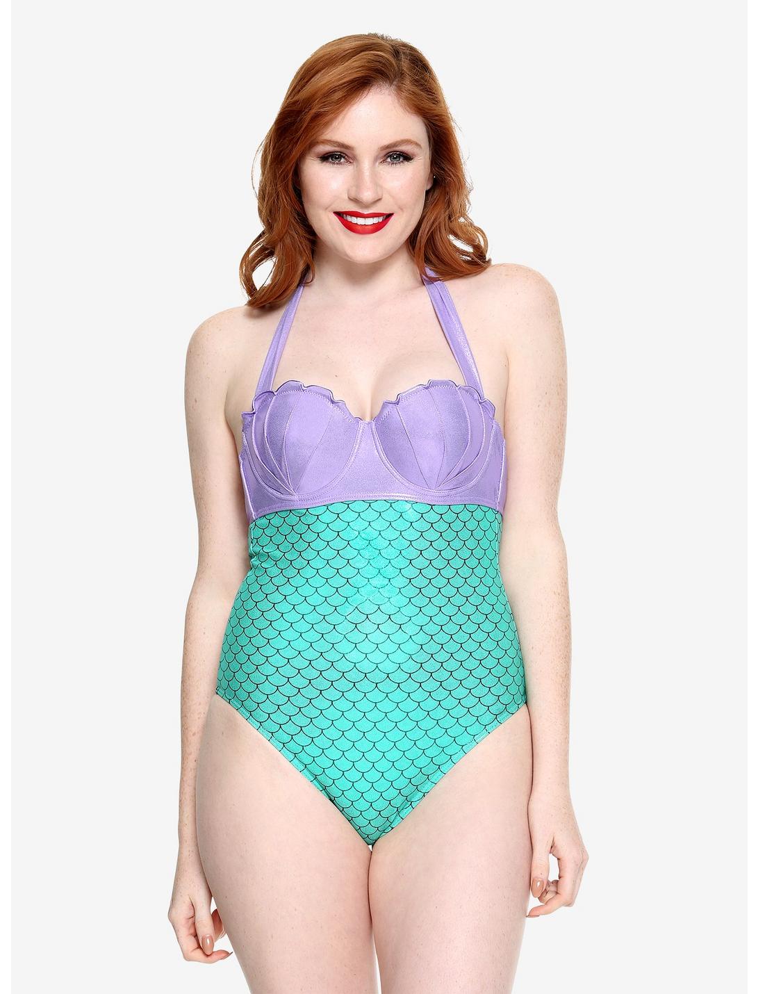 Plus Size Disney The Little Mermaid Ariel Swimsuit, MULTI, hi-res