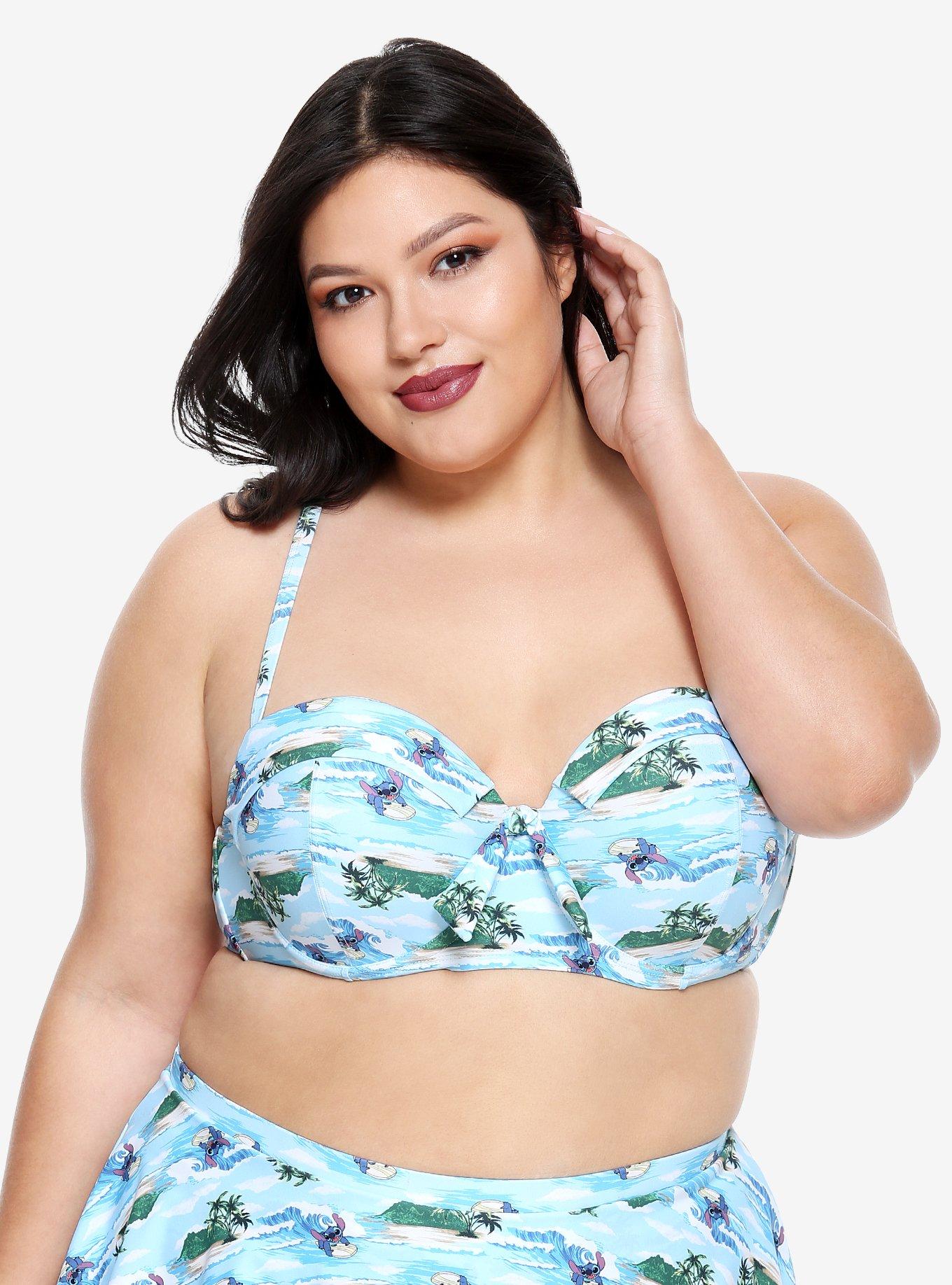 Disney Lilo Stitch Retro Swim Top Plus Size