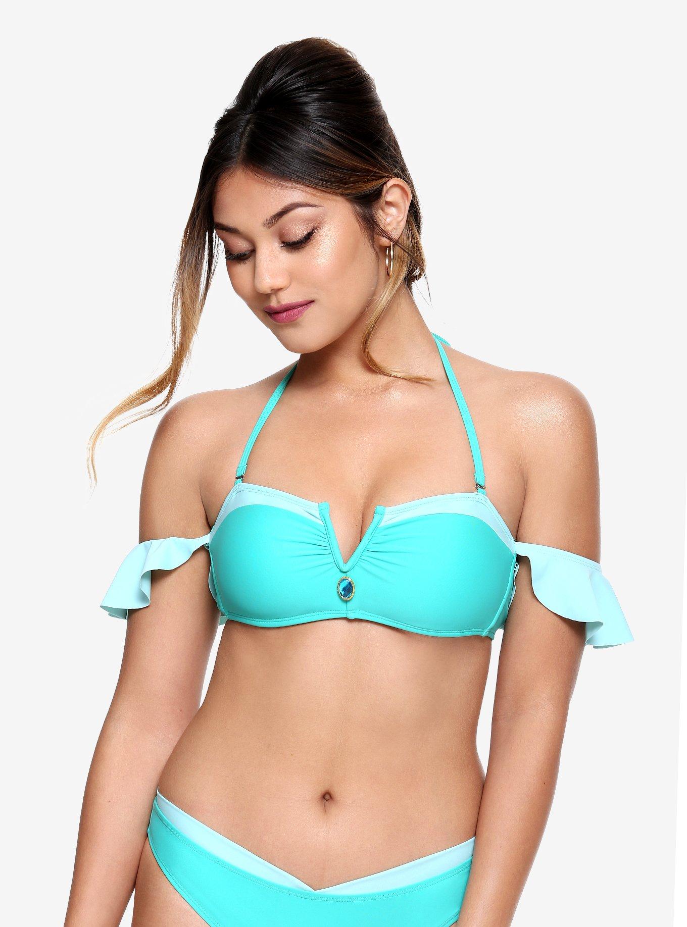 Jazmin Push Up Bikini Top in Aqua