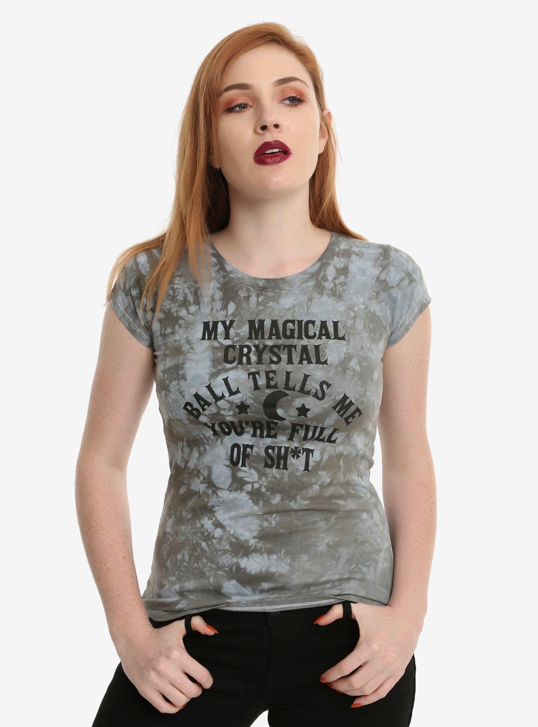 Crystal Ball Unique Wash Girls T-Shirt, GREY, hi-res