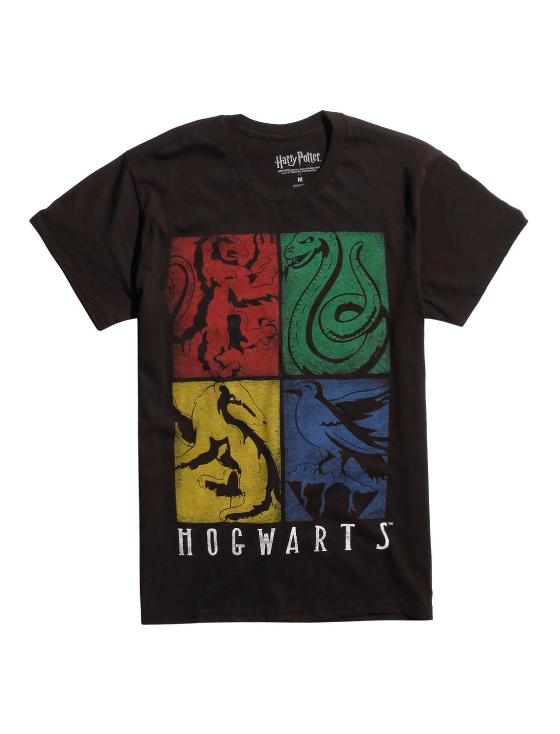 Harry Potter House Crests T-Shirt, BLACK, hi-res