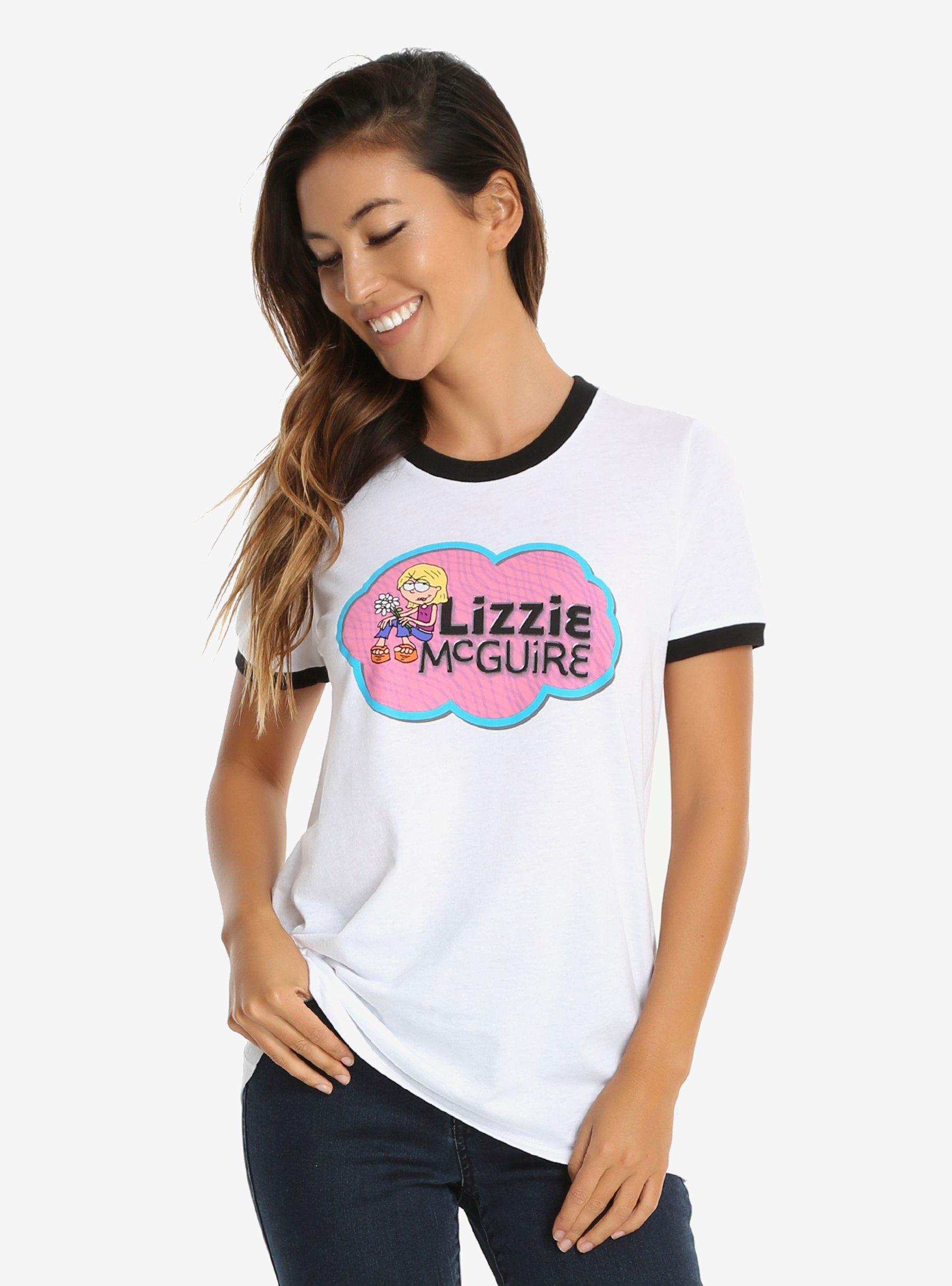Her Universe Disney Channel Originals Lizzie McGuire Womens Ringer Tee, WHITE, hi-res