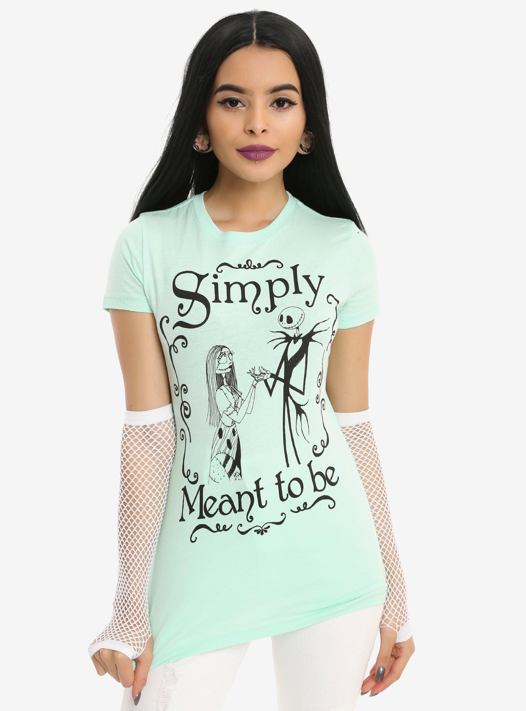 The Nightmare Before Christmas Simply Meant To Be Mint Girls T-Shirt, MINT, hi-res