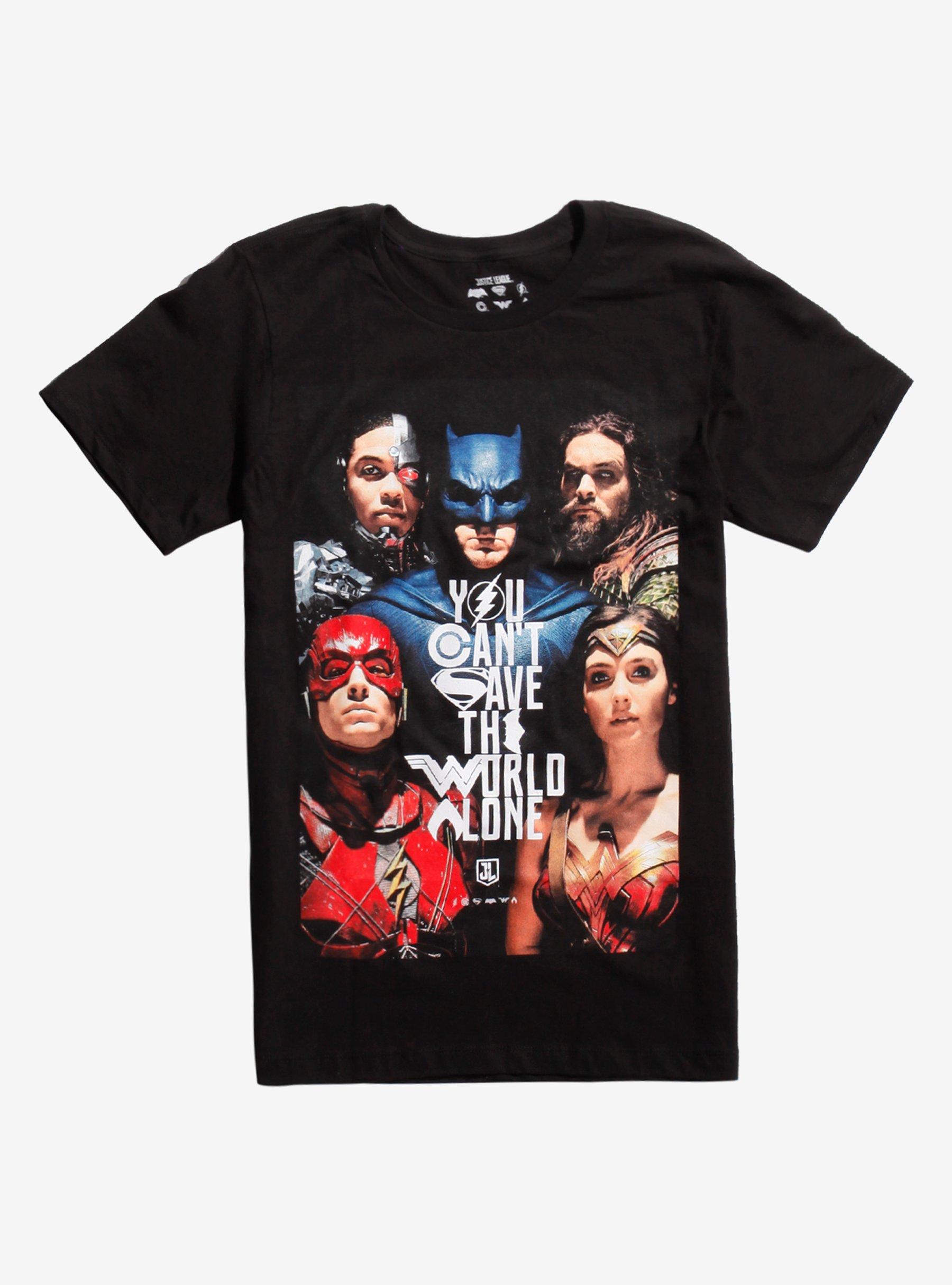 DC Comics Justice League Poster T-Shirt, BLACK, hi-res