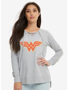 DC Comics Wonder Woman Tie-Front Sweatshirt, , hi-res