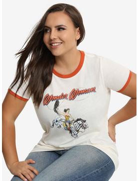 Plus Size DC Comics Wonder Woman Ringer T-Shirt Plus Size, , hi-res