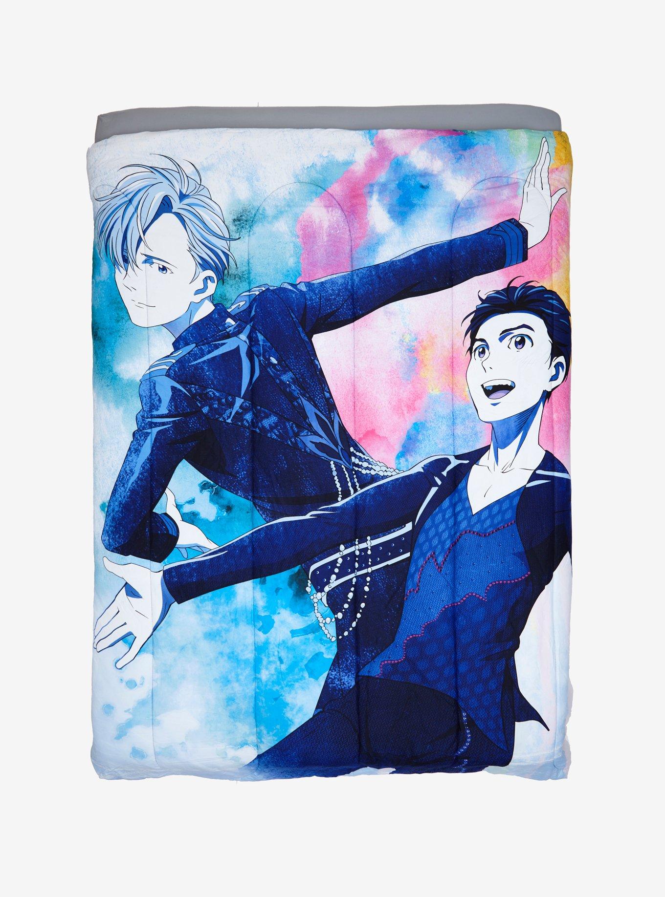 Yuri!!! On ICE Victor & Yuri Watercolor Full/Queen Comforter, , hi-res