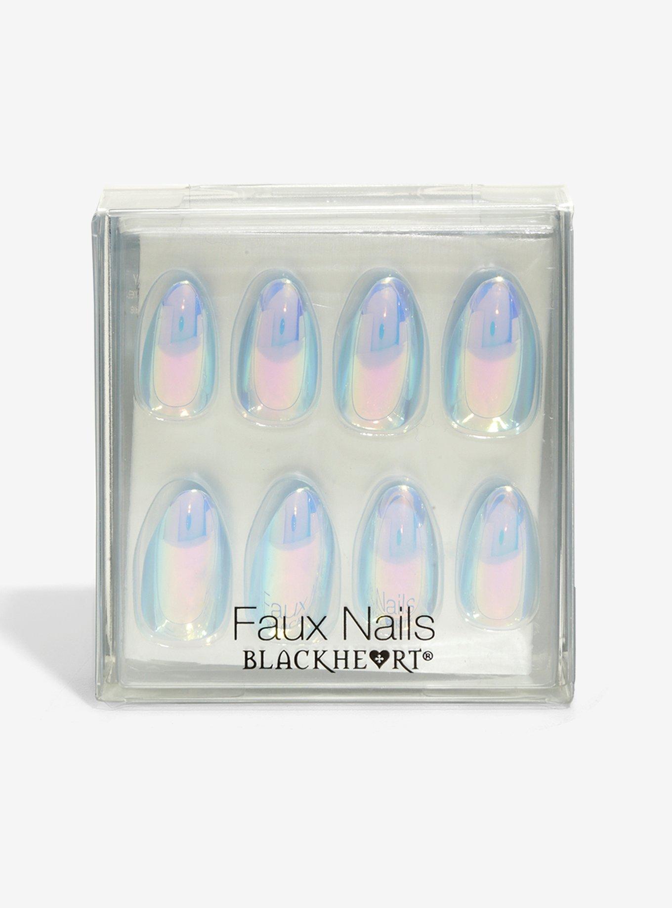 Blackheart Beauty Blue Iridescent Faux Nails, , hi-res