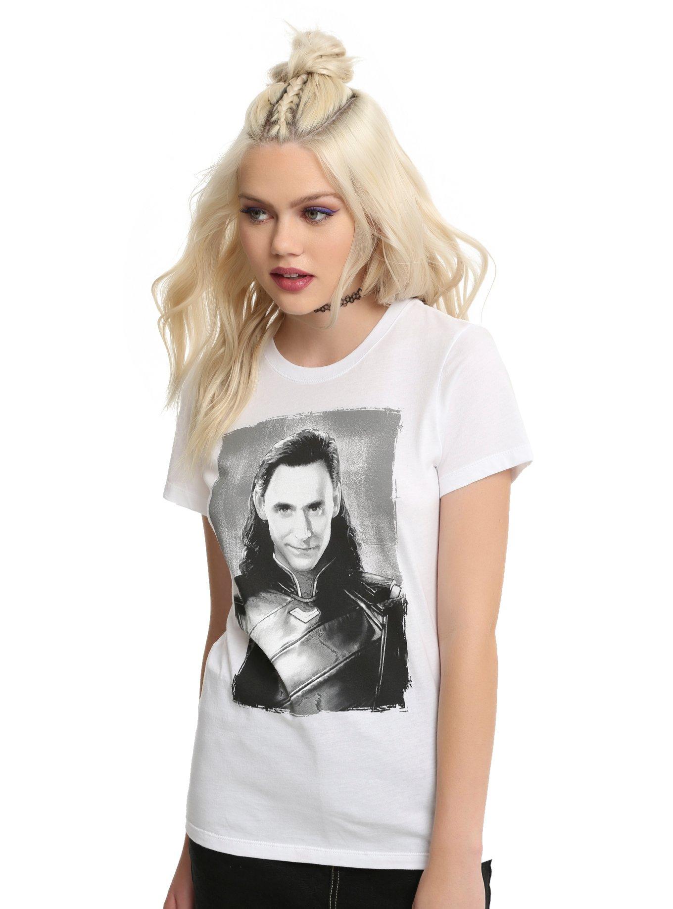 Her Universe Marvel Loki Photo Girls T-Shirt, WHITE, hi-res