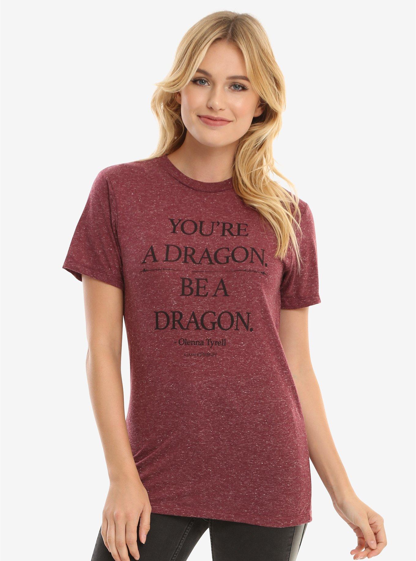 Game Of Thrones Be A Dragon Womens Tee, RED, hi-res