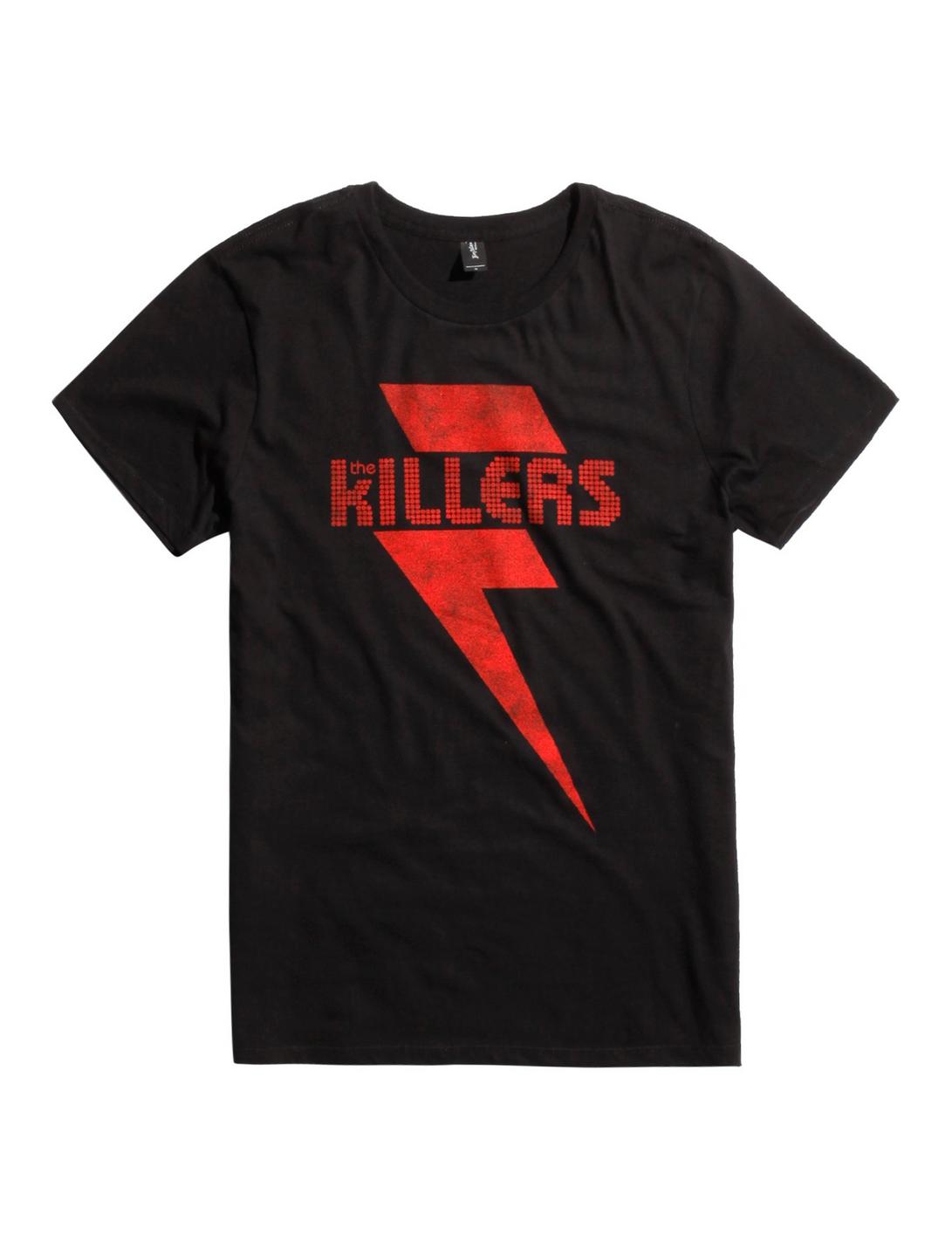 The Killers Red Lightening Logo T-Shirt, BLACK, hi-res