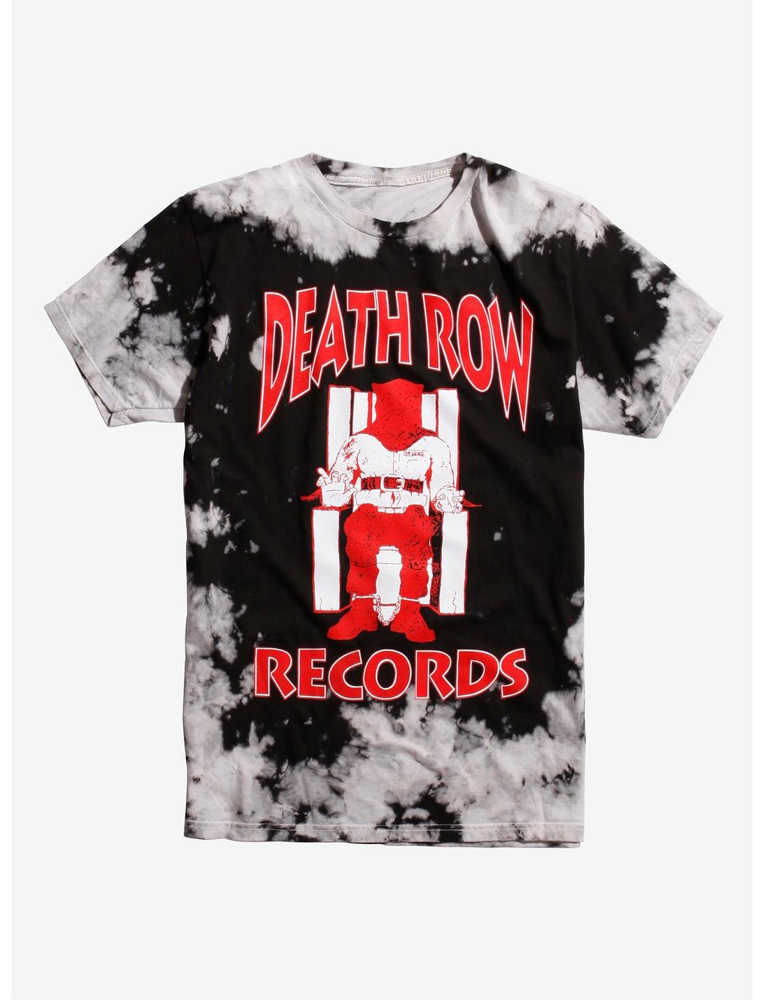 Death Row Records Logo Bleach Wash T-Shirt, BLACK, hi-res