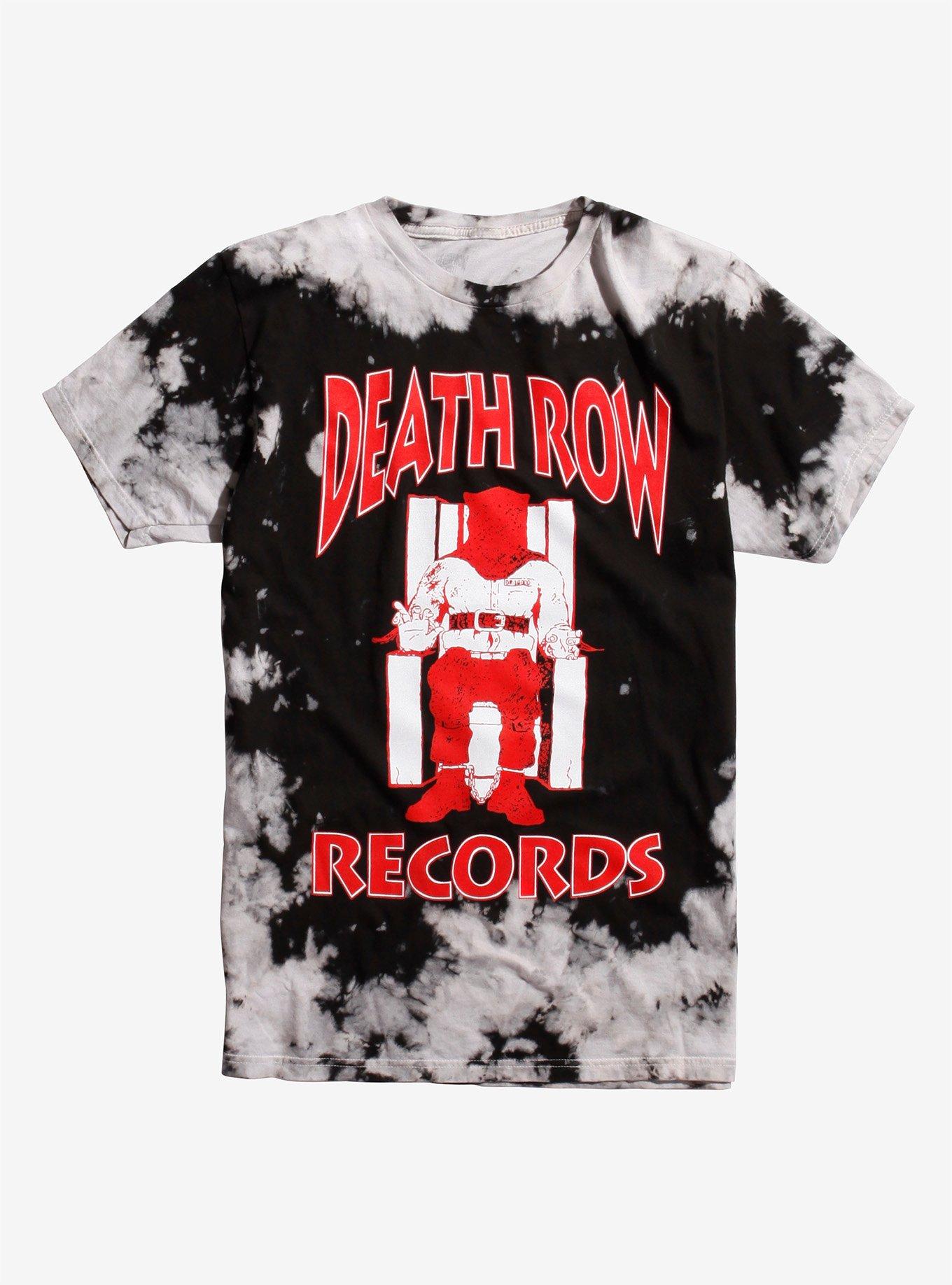 Death Row Records Logo Bleach Wash T-Shirt, BLACK, hi-res