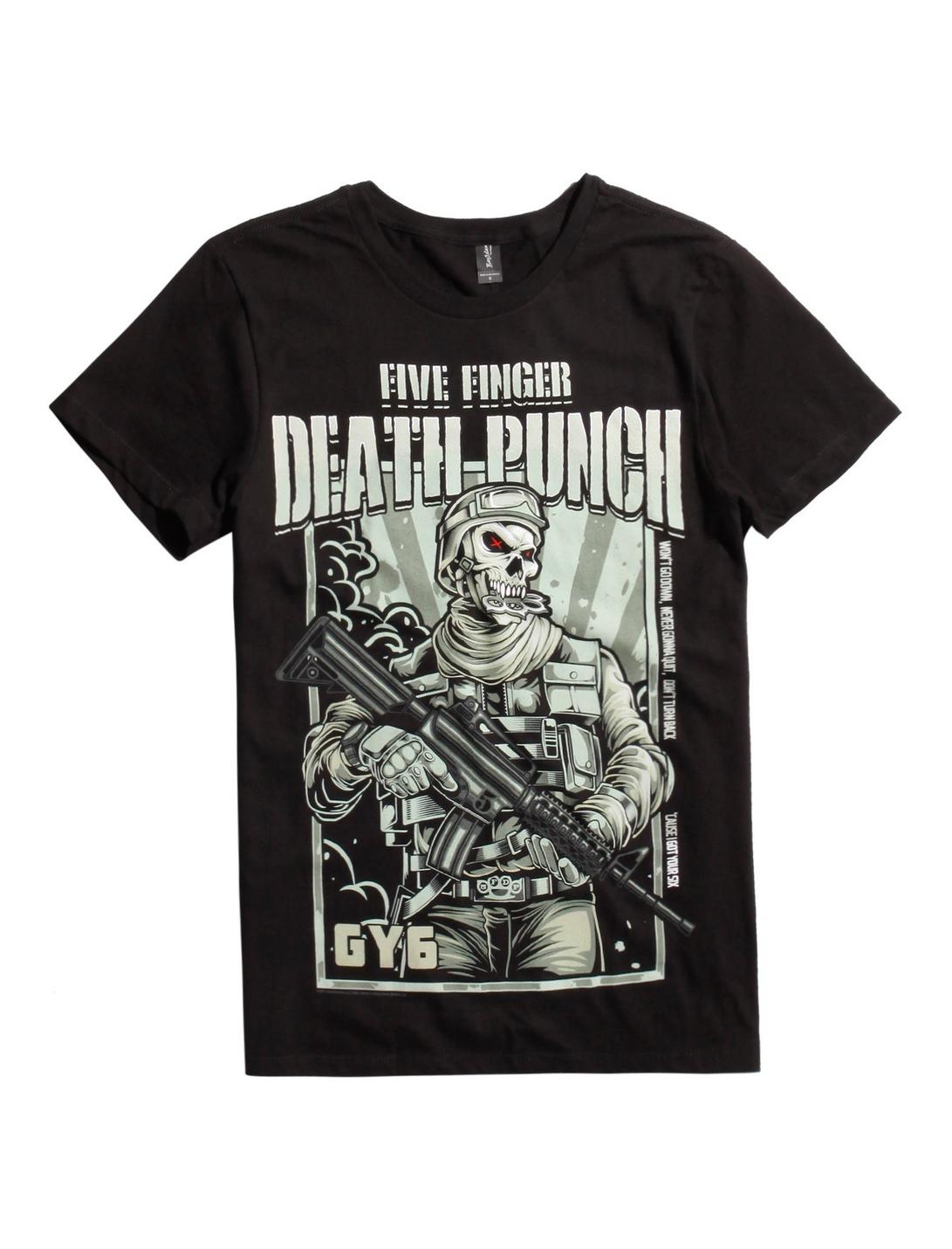Five Finger Death Punch Got Your Six T-Shirt, BLACK, hi-res