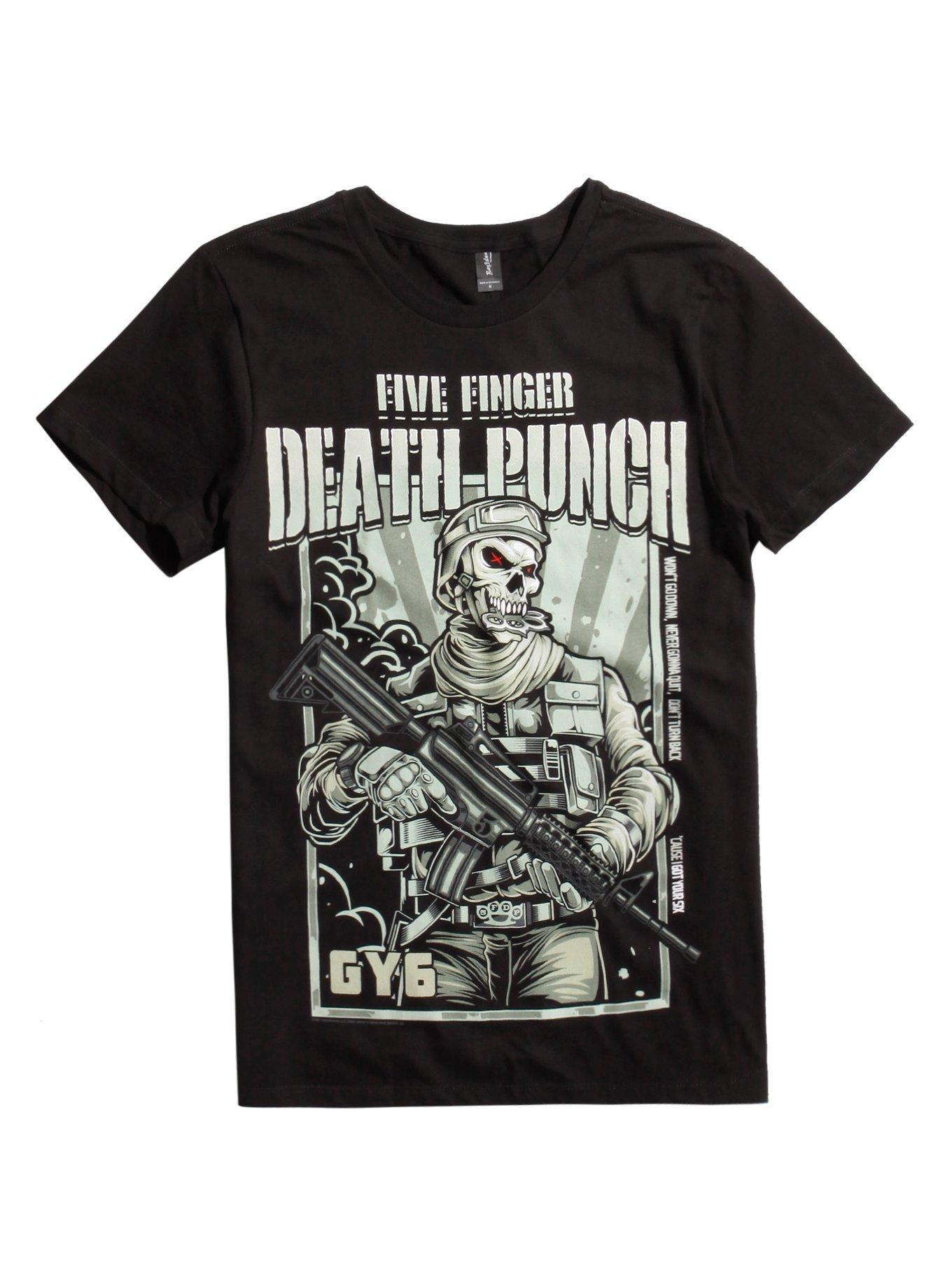 Five Finger Death Punch Got Your Six T-Shirt, BLACK, hi-res