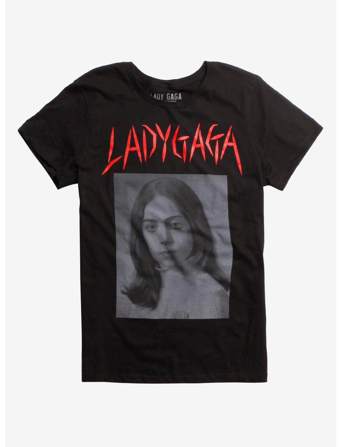 Lady Gaga School Photo T-Shirt, BLACK, hi-res