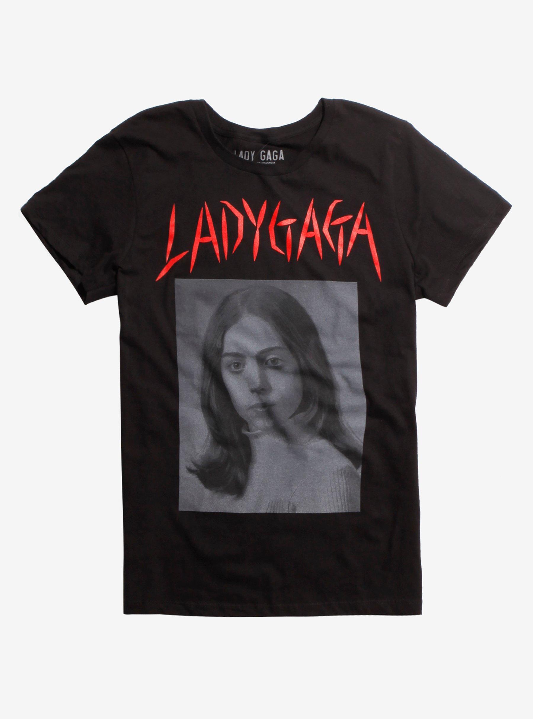 Lady Gaga School Photo T-Shirt, BLACK, hi-res