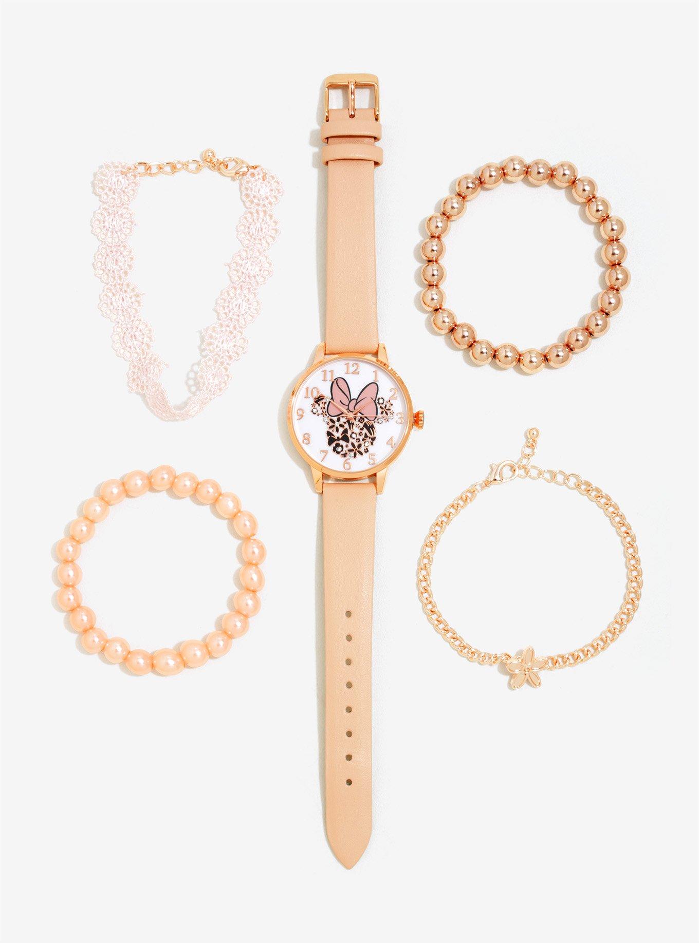 Disney Minnie Mouse Watch & Bracelet Set - BoxLunch Exclusive, , hi-res