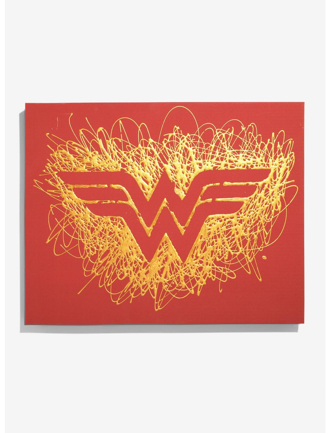 DC Comics Wonder Woman Logo Canvas Wall Art, , hi-res