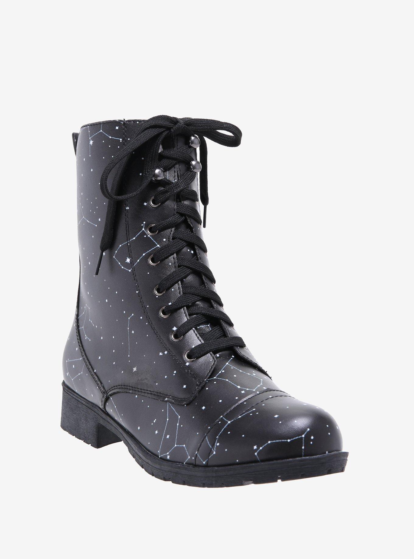 Constellation Print Combat Boots, MULTI, hi-res