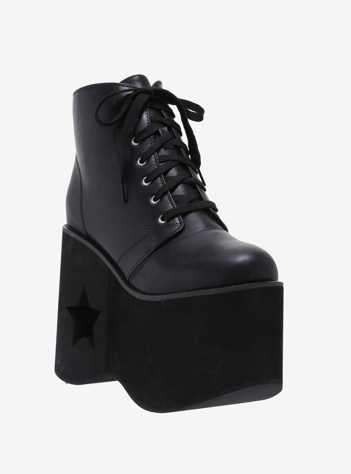 Black Star & Moon Cutout Platform Booties, MULTI, hi-res