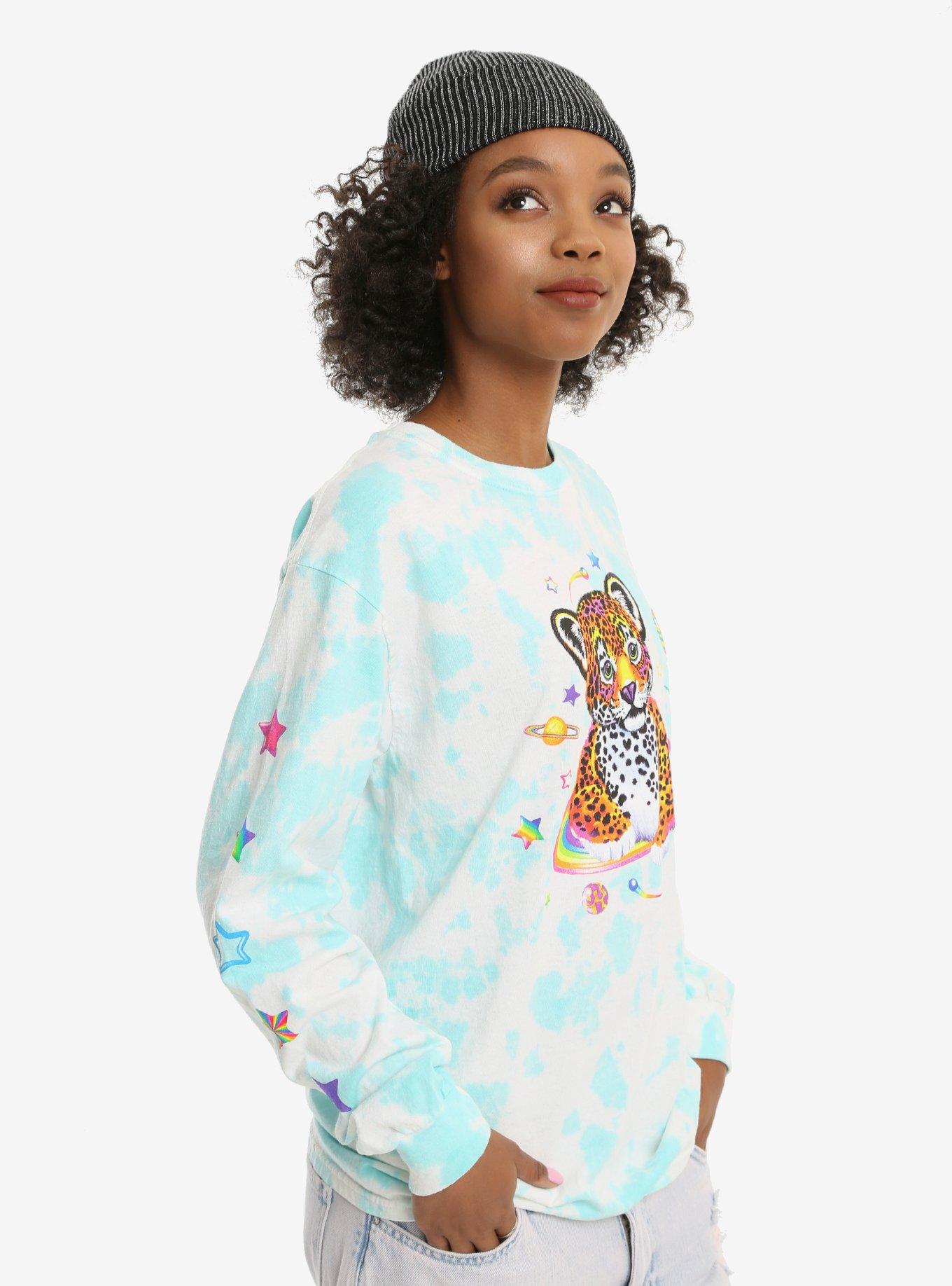 Lisa Frank Hunter The Leopard Tie Dye Girls Long-Sleeve T-Shirt, MINT, hi-res