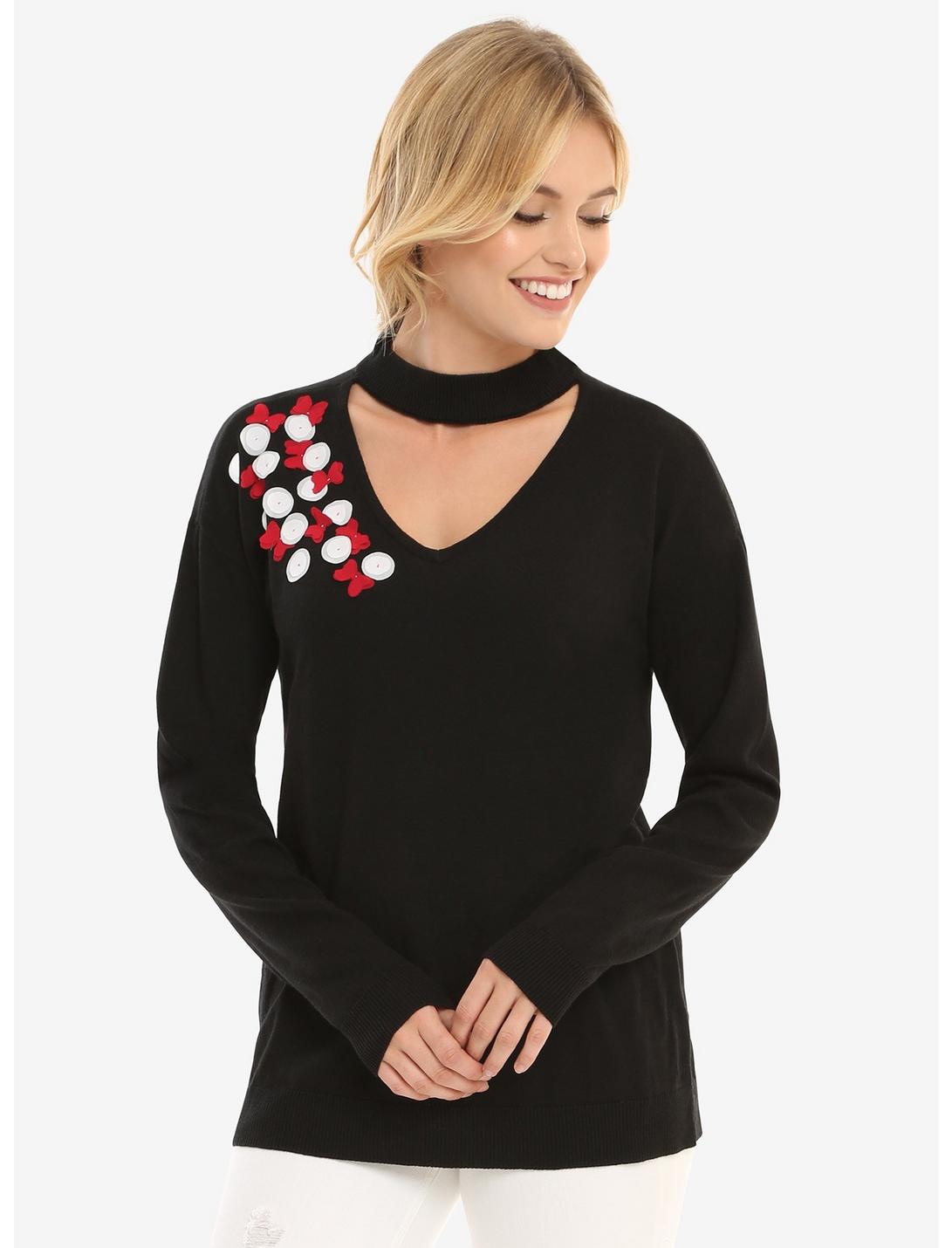 Disney Minnie Mouse Rock The Dots Sweater, BLACK, hi-res