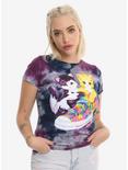 Lisa Frank Kitties & Shoe Tie Dye Girls T-Shirt, MULTI, hi-res