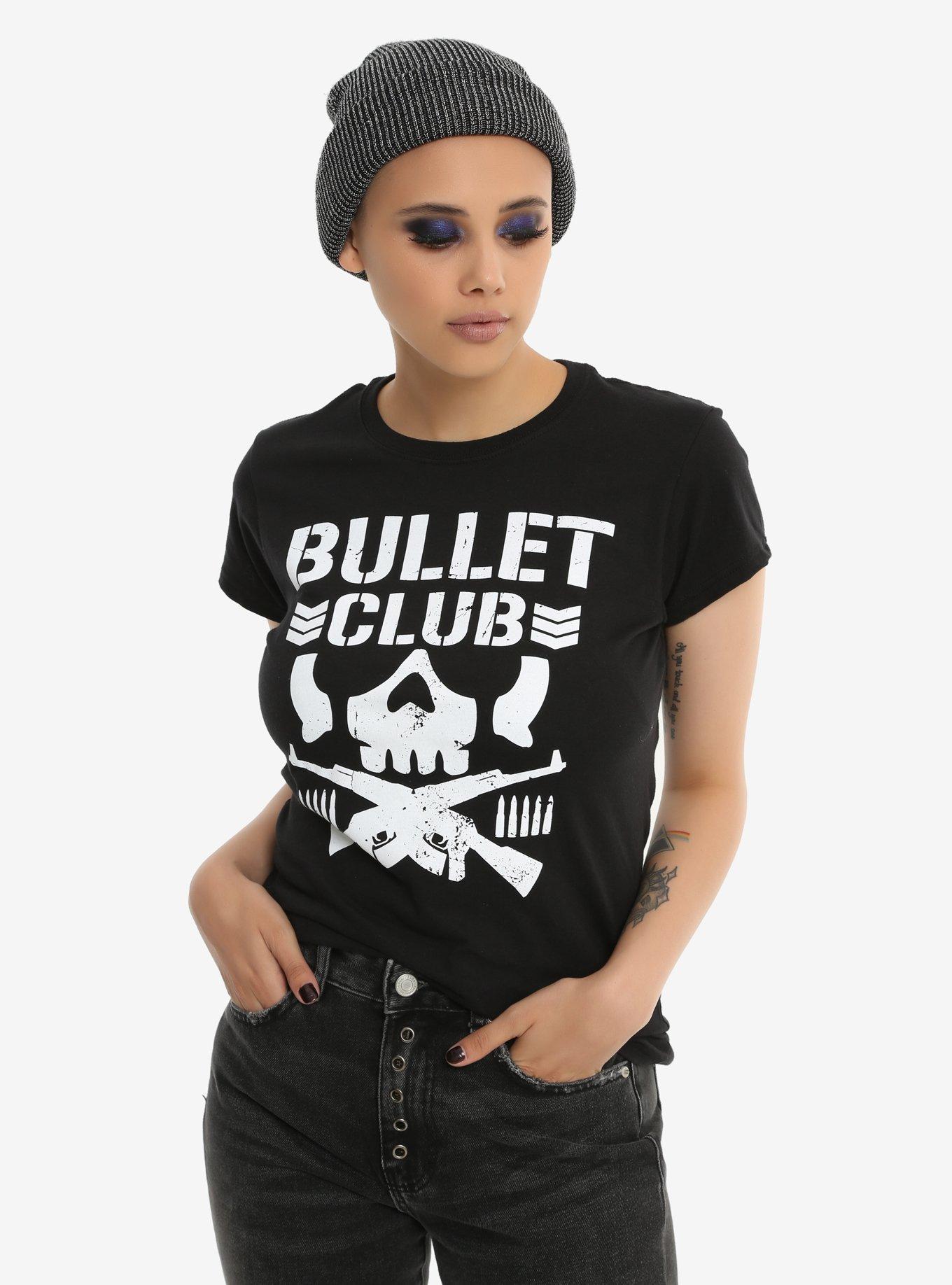 New Japan Pro-Wrestling Bullet Club Logo Girls T-Shirt, BLACK, hi-res