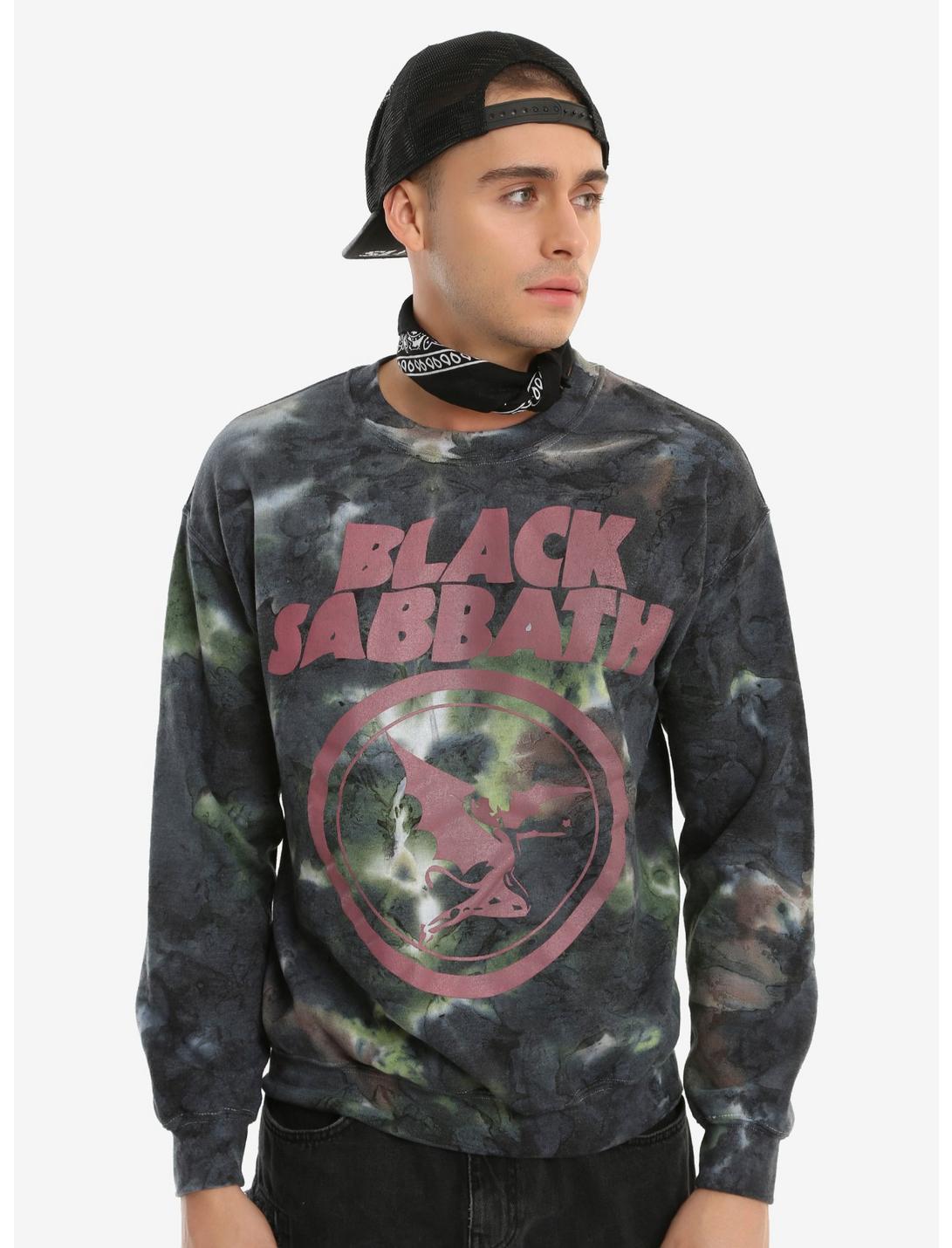 Black Sabbath Henry Bleach Wash Sweatshirt, BLACK, hi-res
