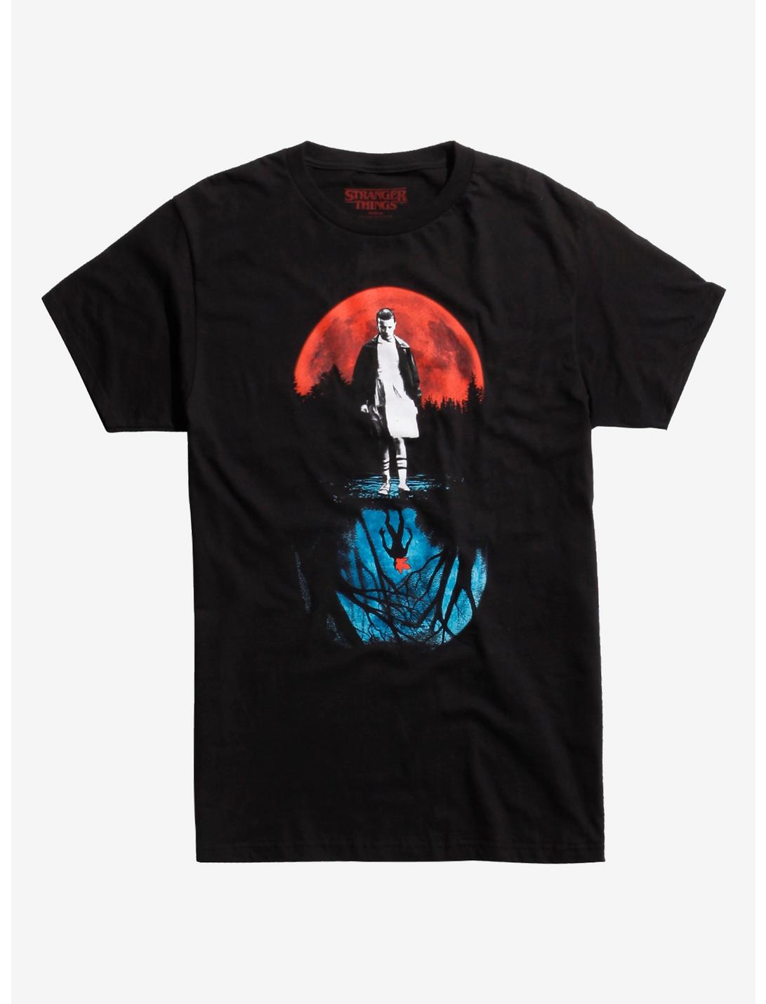 Stranger Things Eleven Moon T-Shirt, BLACK, hi-res