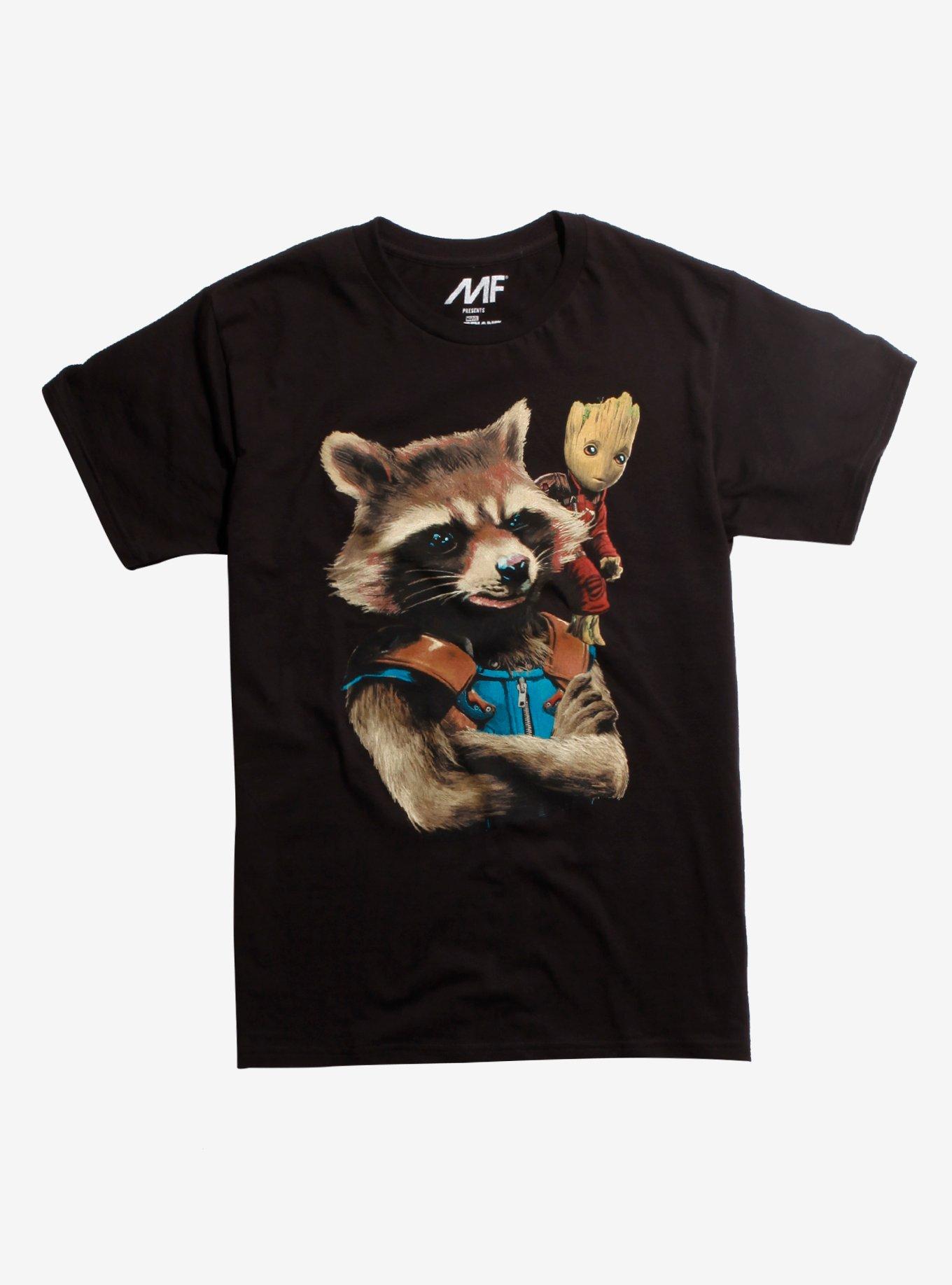 Marvel Guardians Of The Galaxy Vol. 2 Rocket & Groot T-Shirt, BLACK, hi-res