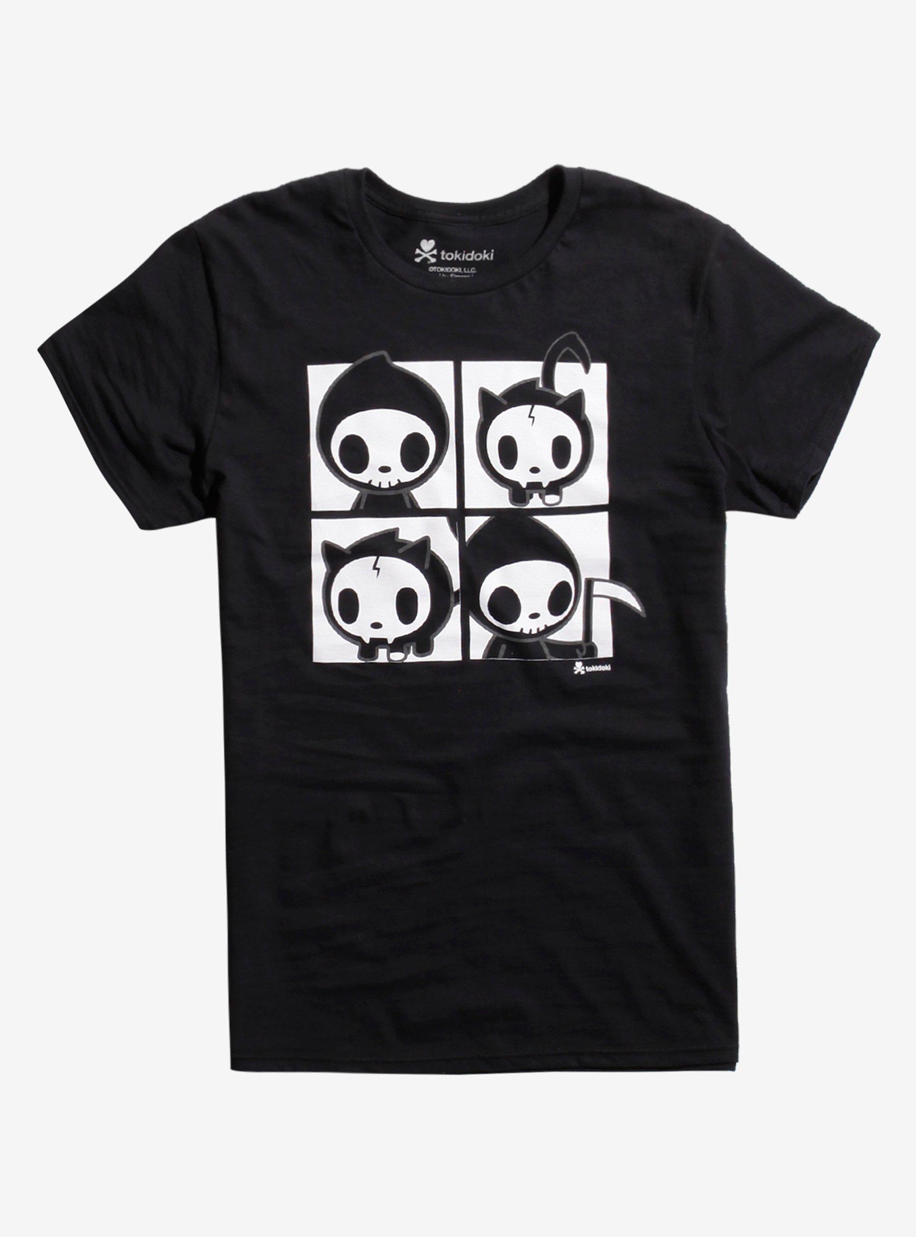 Tokidoki Til Death Do Us Part Adios & Skeletrino T-Shirt, BLACK, hi-res