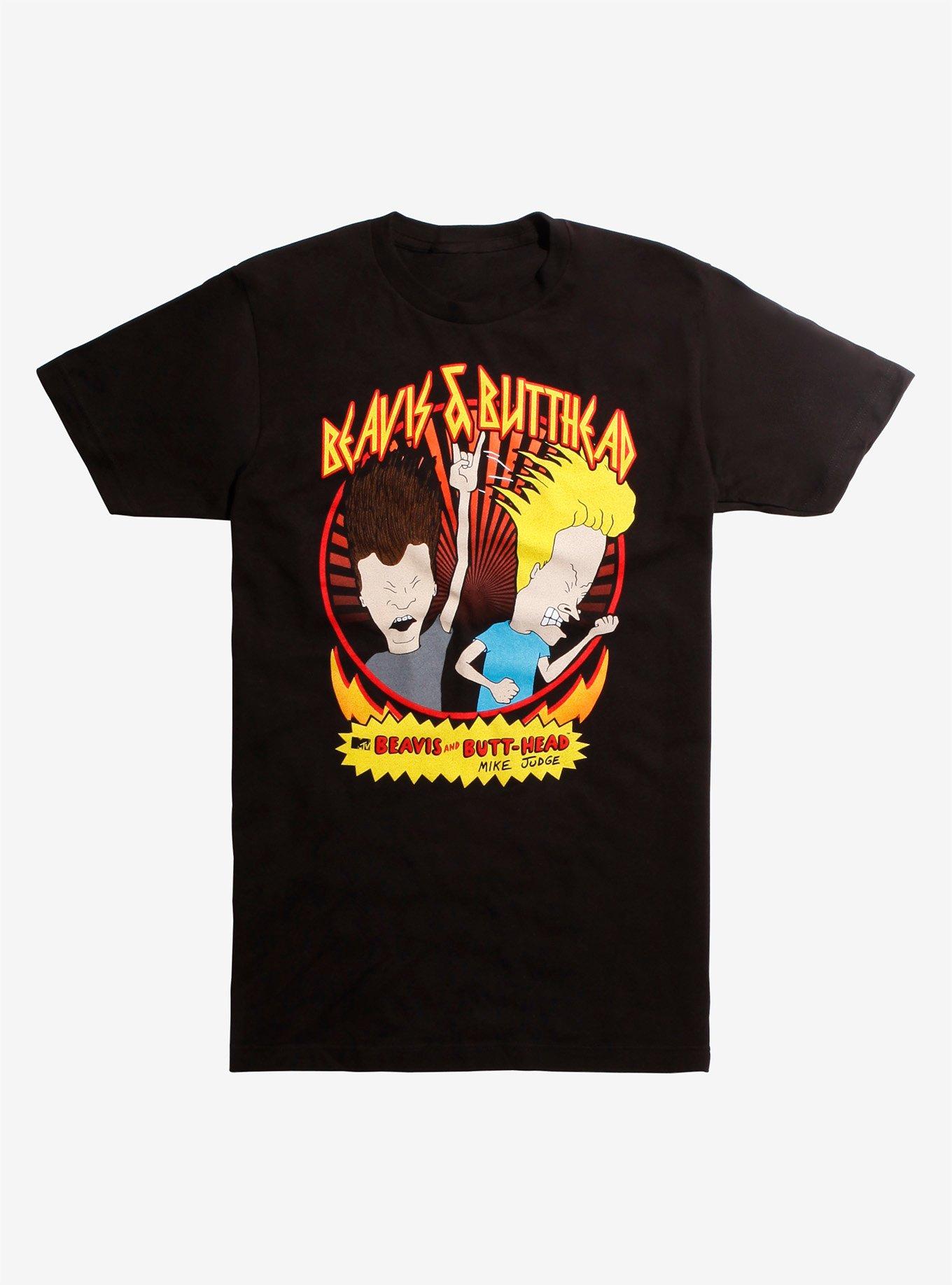 Beavis And Butt-Head Metal T-Shirt, BLACK, hi-res