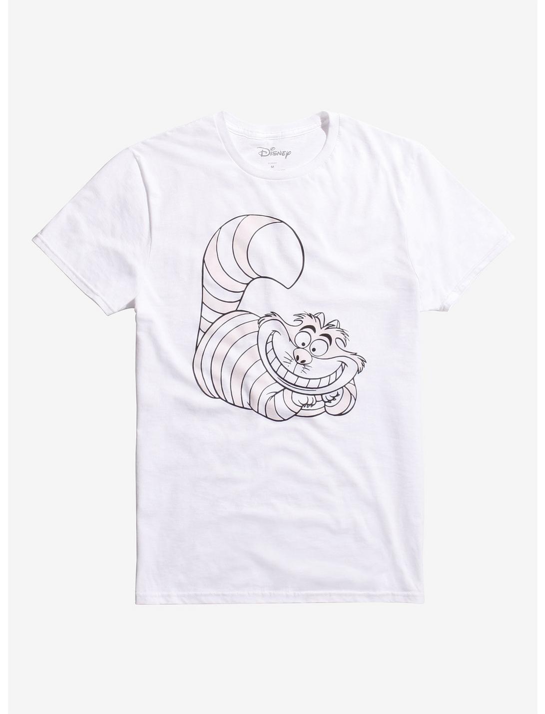 Disney Alice In Wonderland Cheshire Cat UV Reactive T-Shirt, WHITE, hi-res