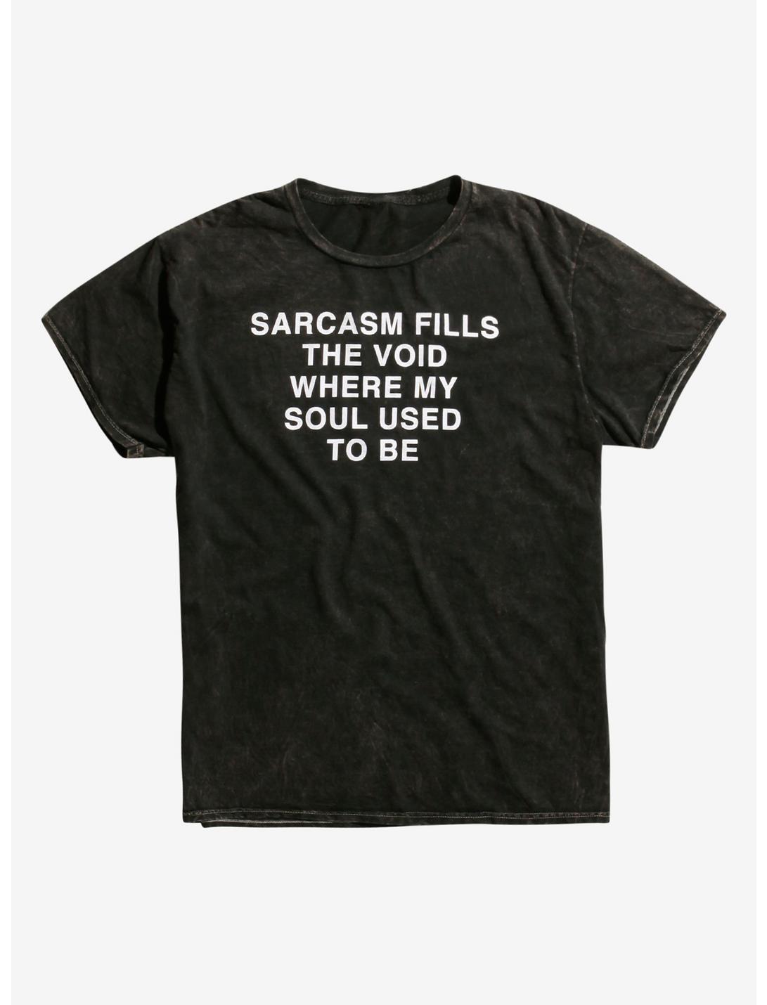 Sarcasm Fills The Void T-Shirt, BLACK, hi-res