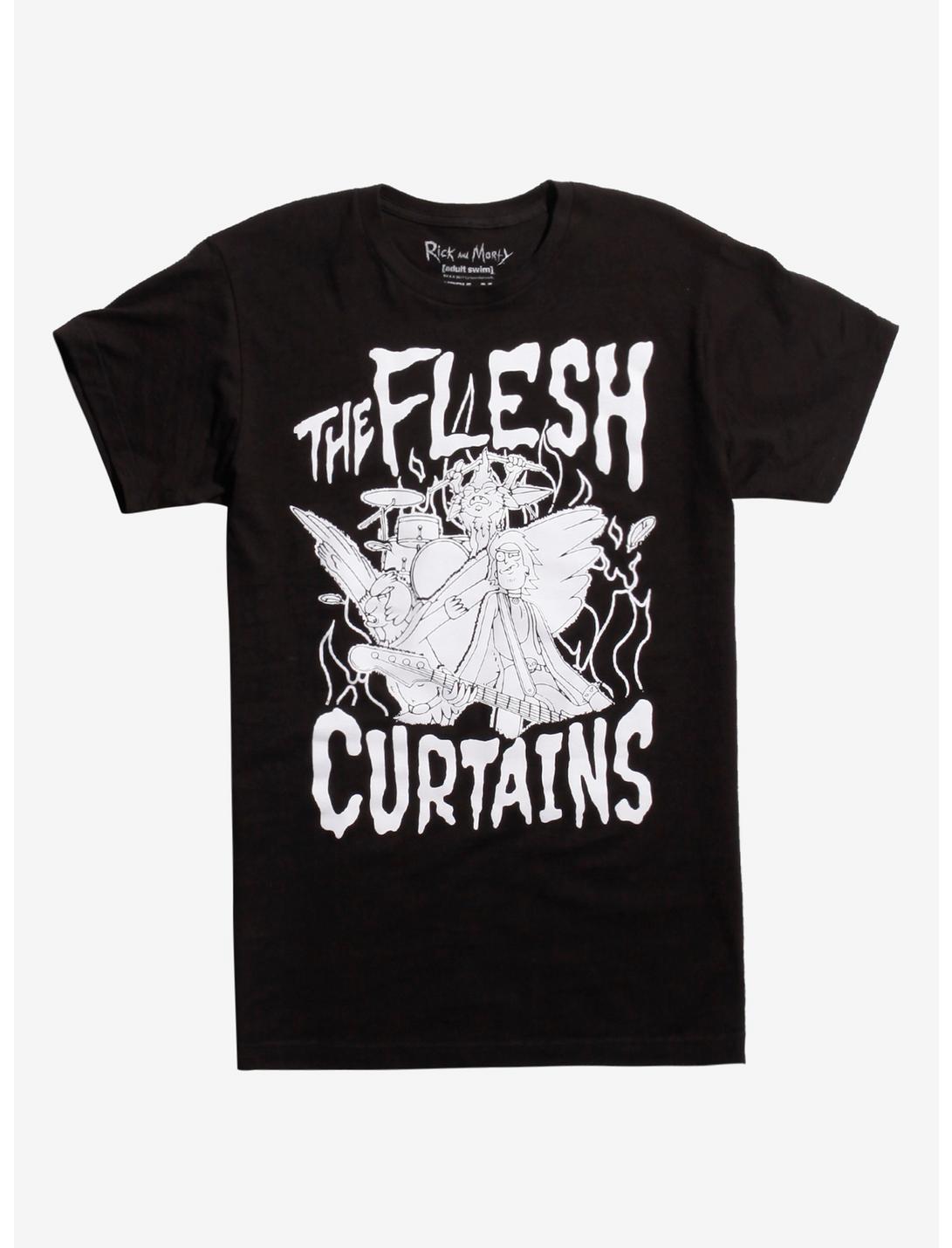 Rick And Morty The Flesh Curtains T-Shirt Hot Topic Exclusive, BLACK, hi-res