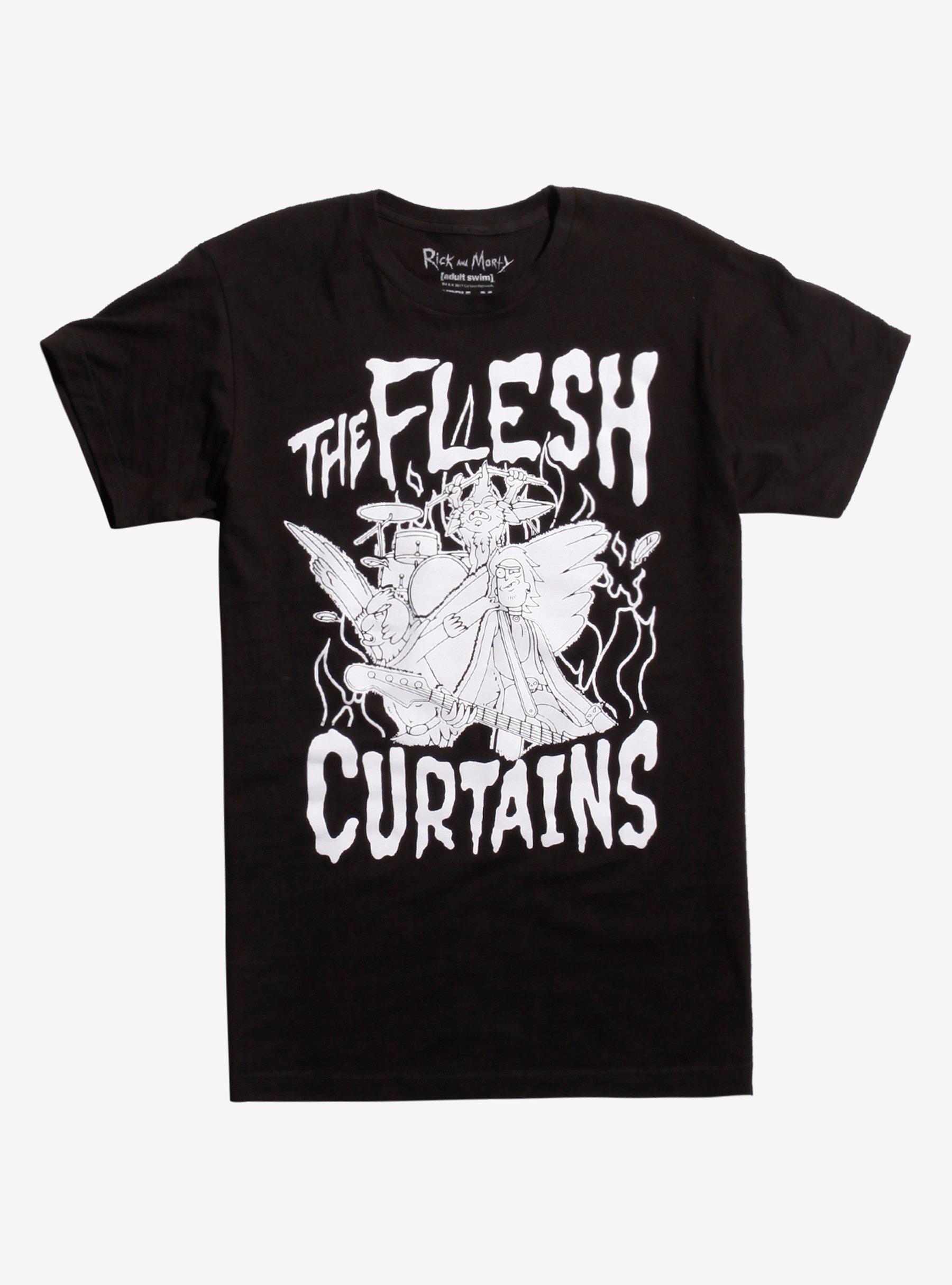 Rick And Morty The Flesh Curtains T-Shirt Hot Topic Exclusive, BLACK, hi-res