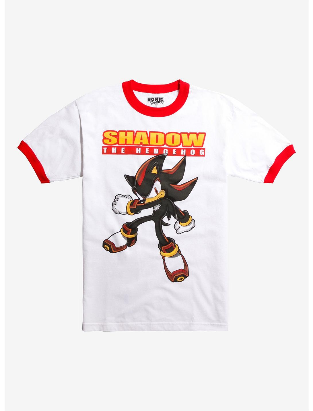 Sonic The Hedgehog Shadow Ringer T-shirt, WHITE, hi-res