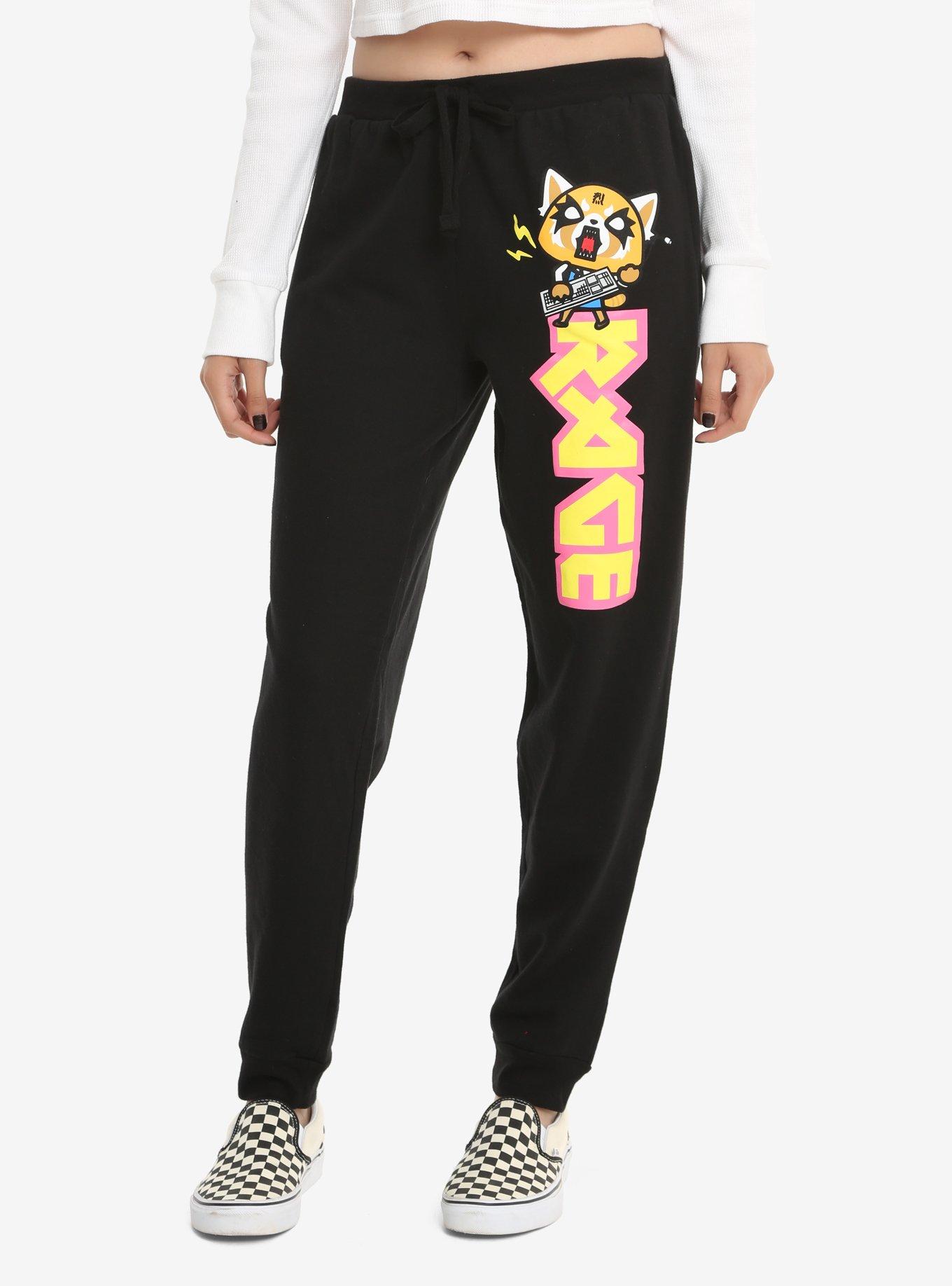 Aggretsuko Rage Girls Jogger Pants, BLACK, hi-res