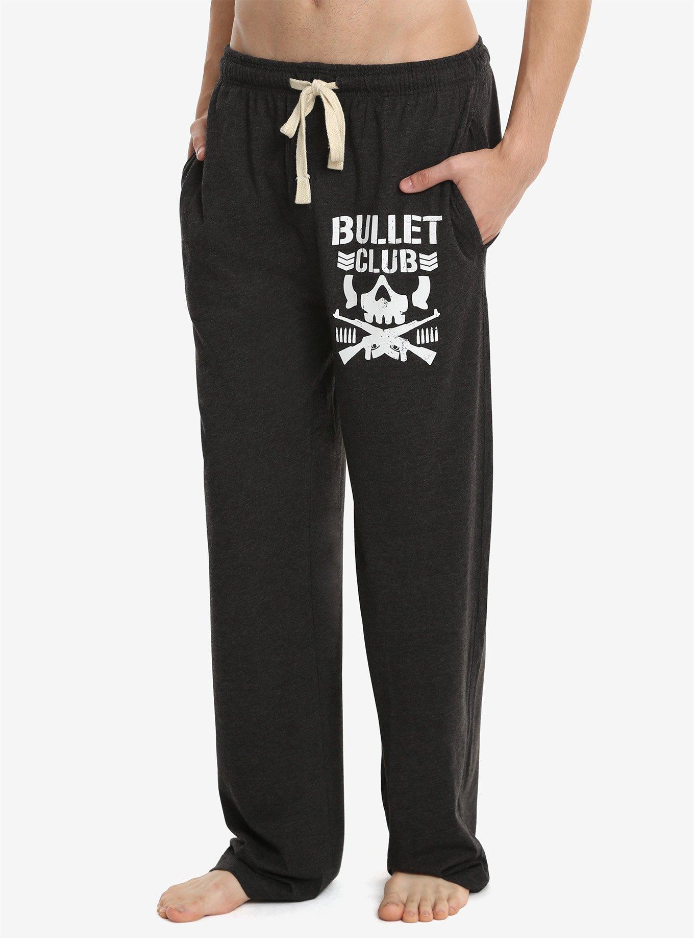 New Japan Pro-Wrestling Bullet Club Logo Guys Pajama Pants, BLACK, hi-res