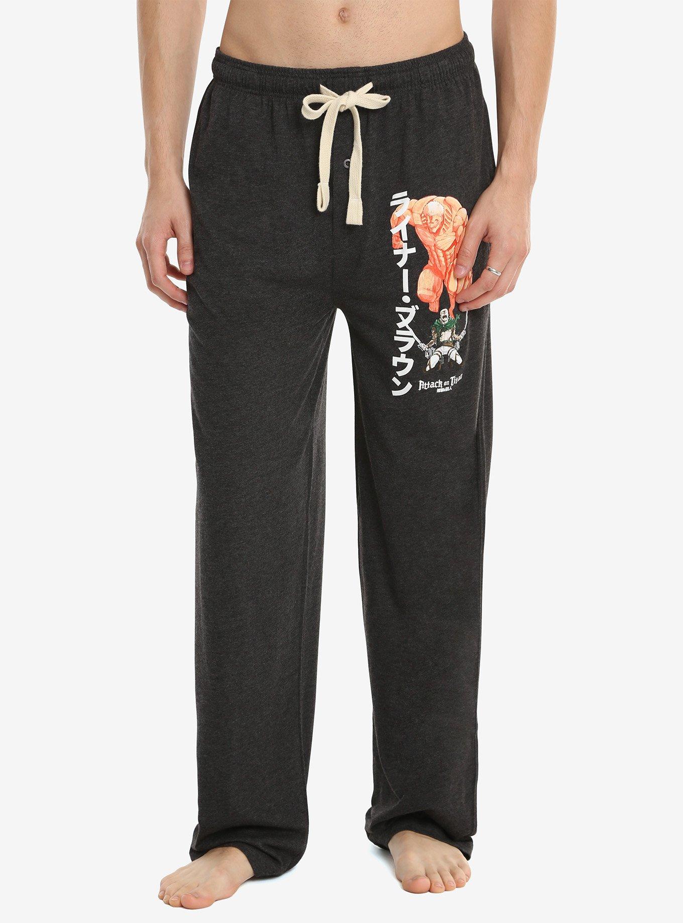 Attack On Titan Reiner Braun Armored Titan Guys Pajama Pants, BLACK, hi-res