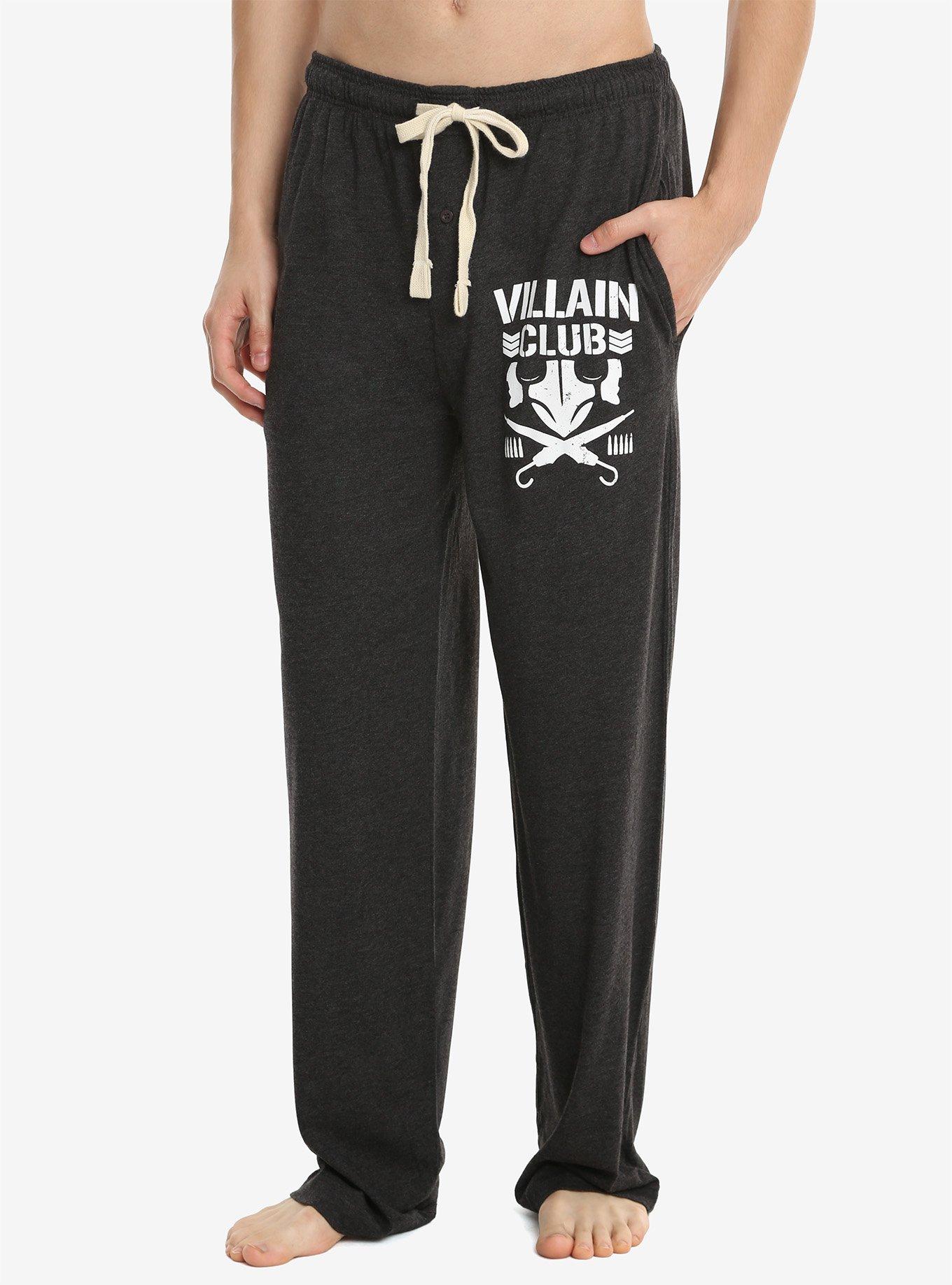 New Japan Pro-Wrestling Villain Club Logo Pajama Pants, BLACK, hi-res