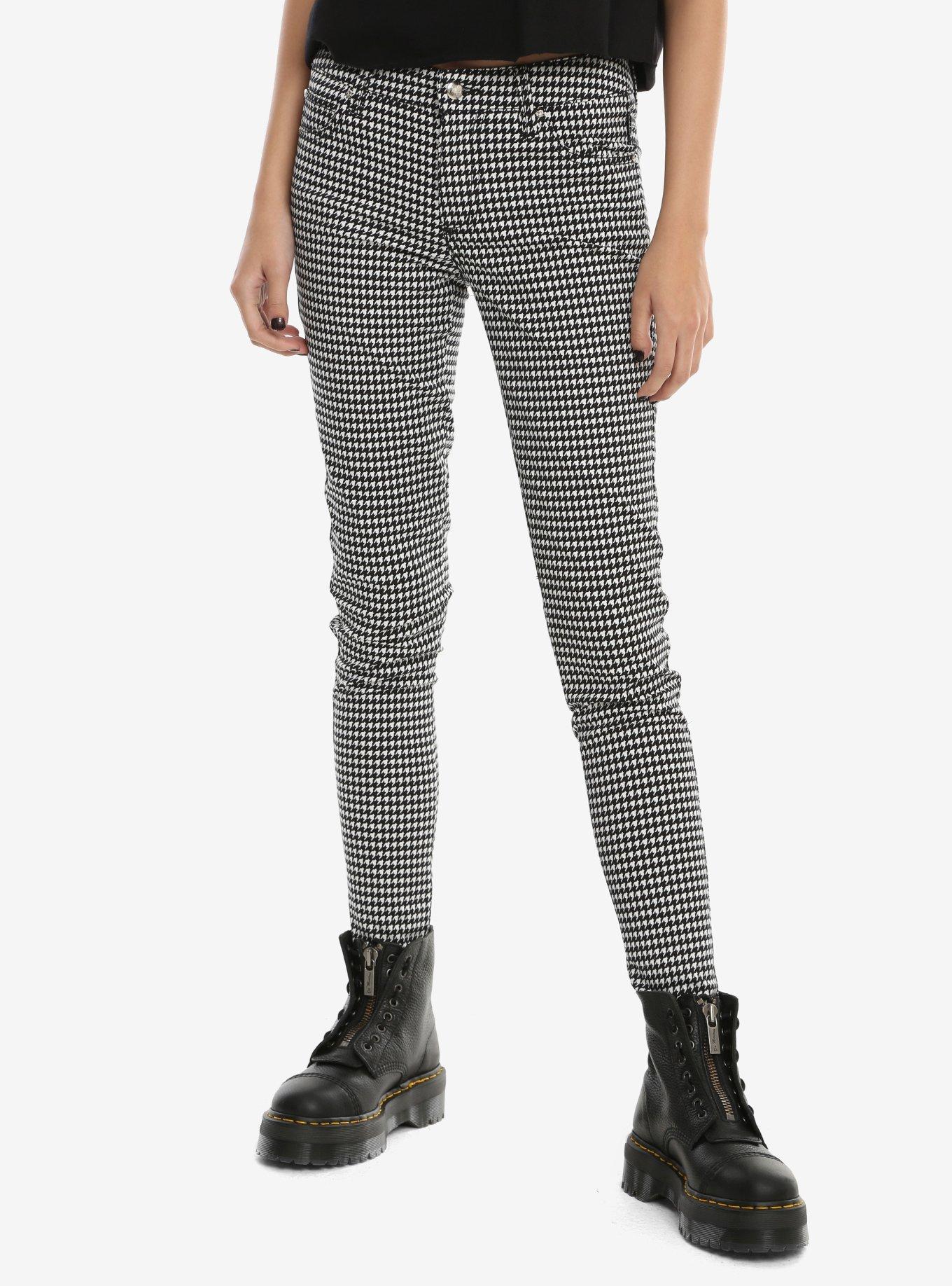 Tripp Black & White Houndstooth Skinny Jeans, , hi-res