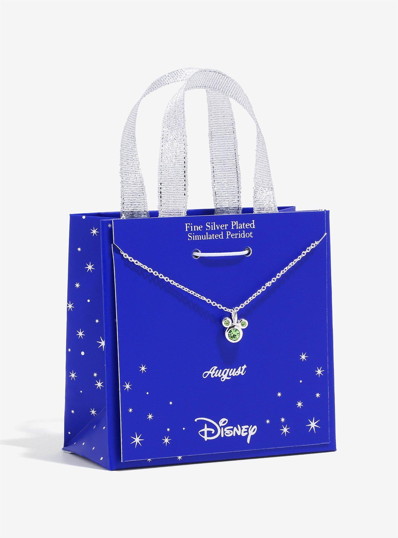 Disney Mickey Mouse August Peridot Birthstone Necklace, , hi-res